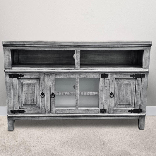 PFC Furniture Industries TV Stand with Cable Management VG-COM 8E Media Console - Grey Hacienda IMAGE 1