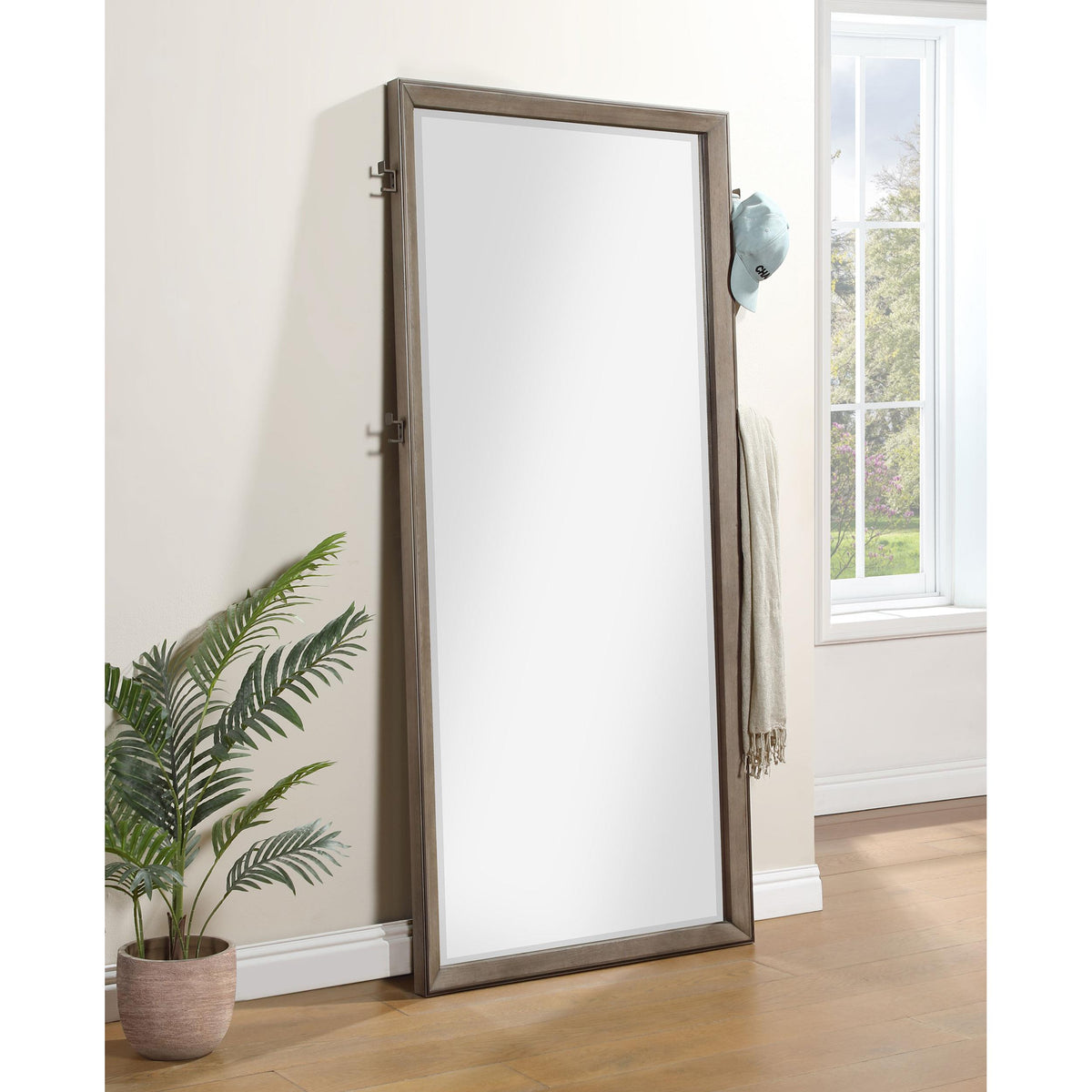 Coaster Furniture Durango 223280 80-inch Standing Floor Mirror - Washed Oak IMAGE 4