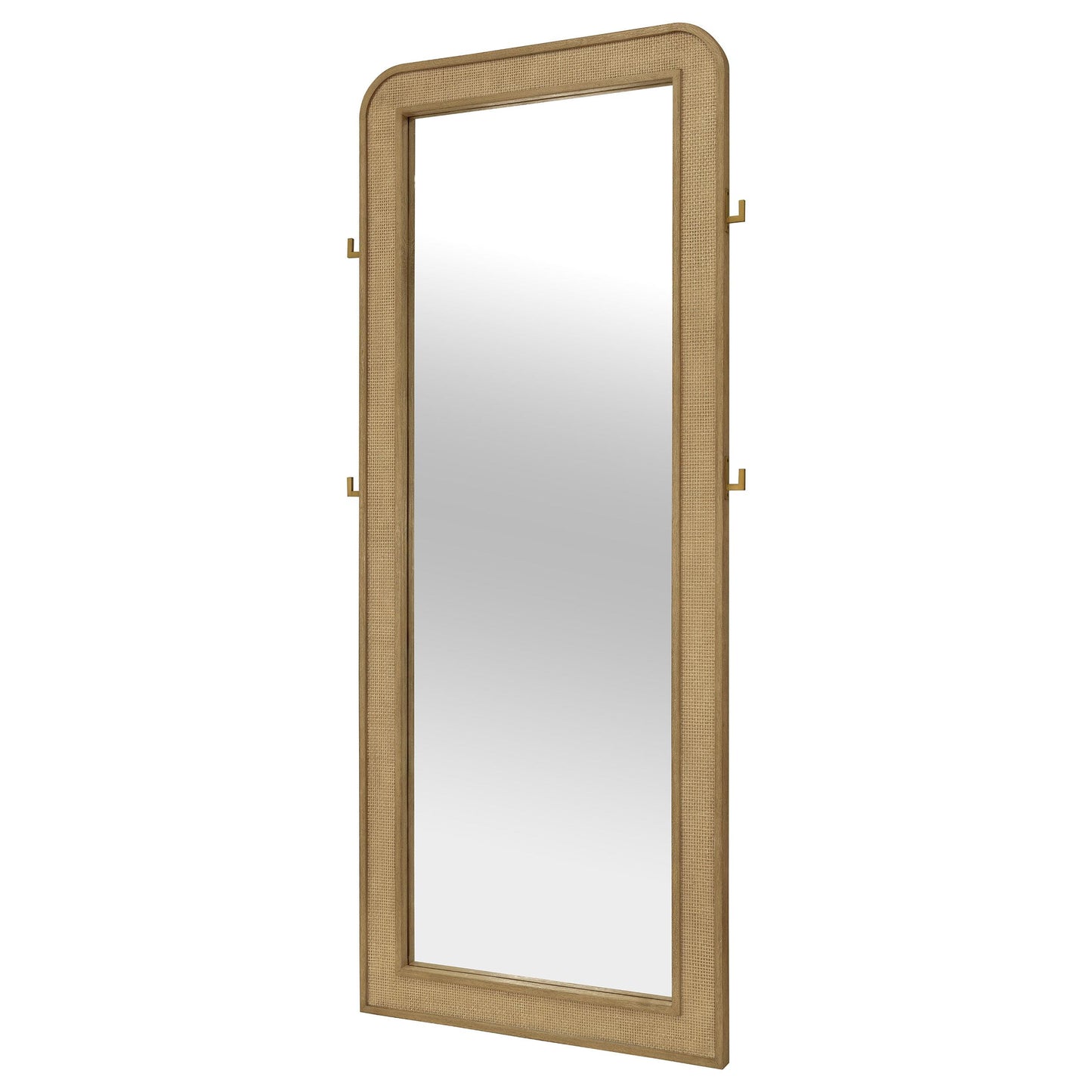 Coaster Furniture Arini 224309 Cane Weave Full Length Standing Floor Mirror - Sand Wash IMAGE 3