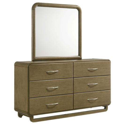 Coaster Furniture Amsbury 224273M 6-Drawer Dresser and Mirror - Nutmeg IMAGE 1