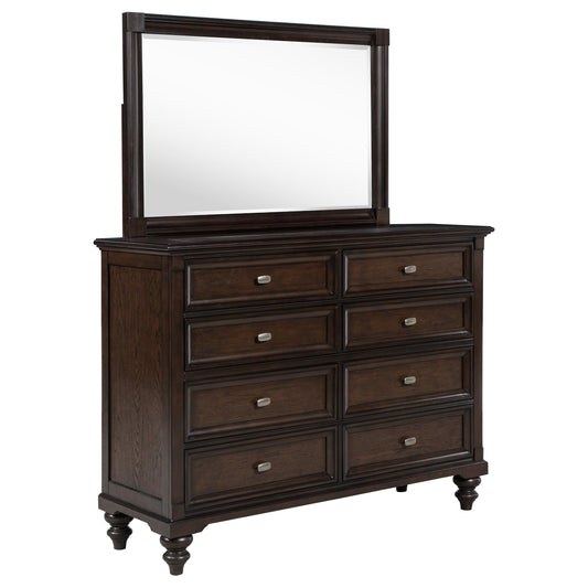 Coaster Furniture Andover 223633M 8-Drawer Dresser and Mirror - Dark Oak IMAGE 1