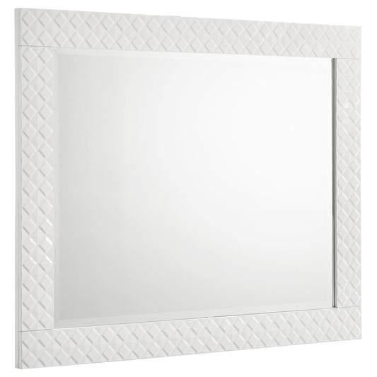 Coaster Furniture Ives 224944 Dresser Mirror - White High Gloss IMAGE 1