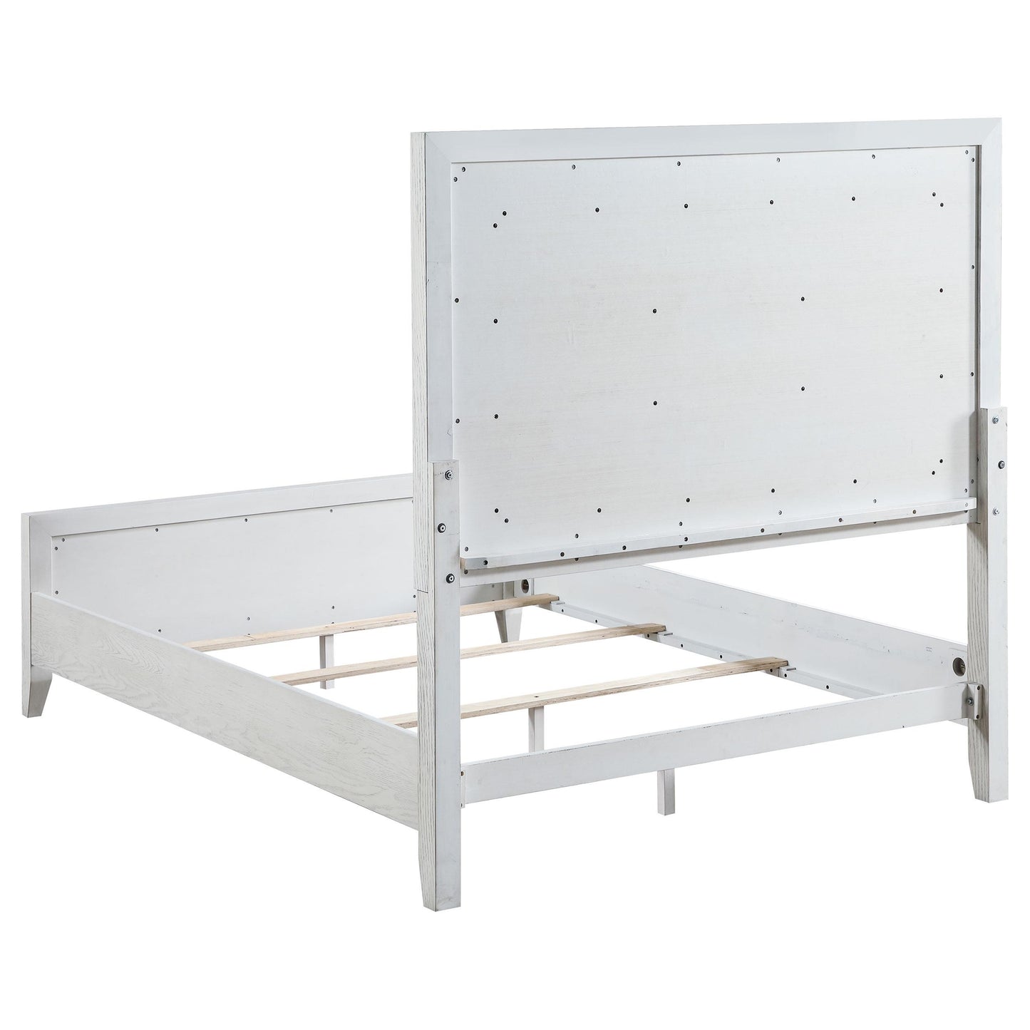 Coaster Furniture Marielle 224841KE Eastern King Upholstered Panel Bed - Distressed White IMAGE 3