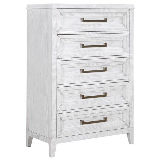 Coaster Furniture Marielle 224845 5-Drawer Bedroom Chest - Distressed White IMAGE 1
