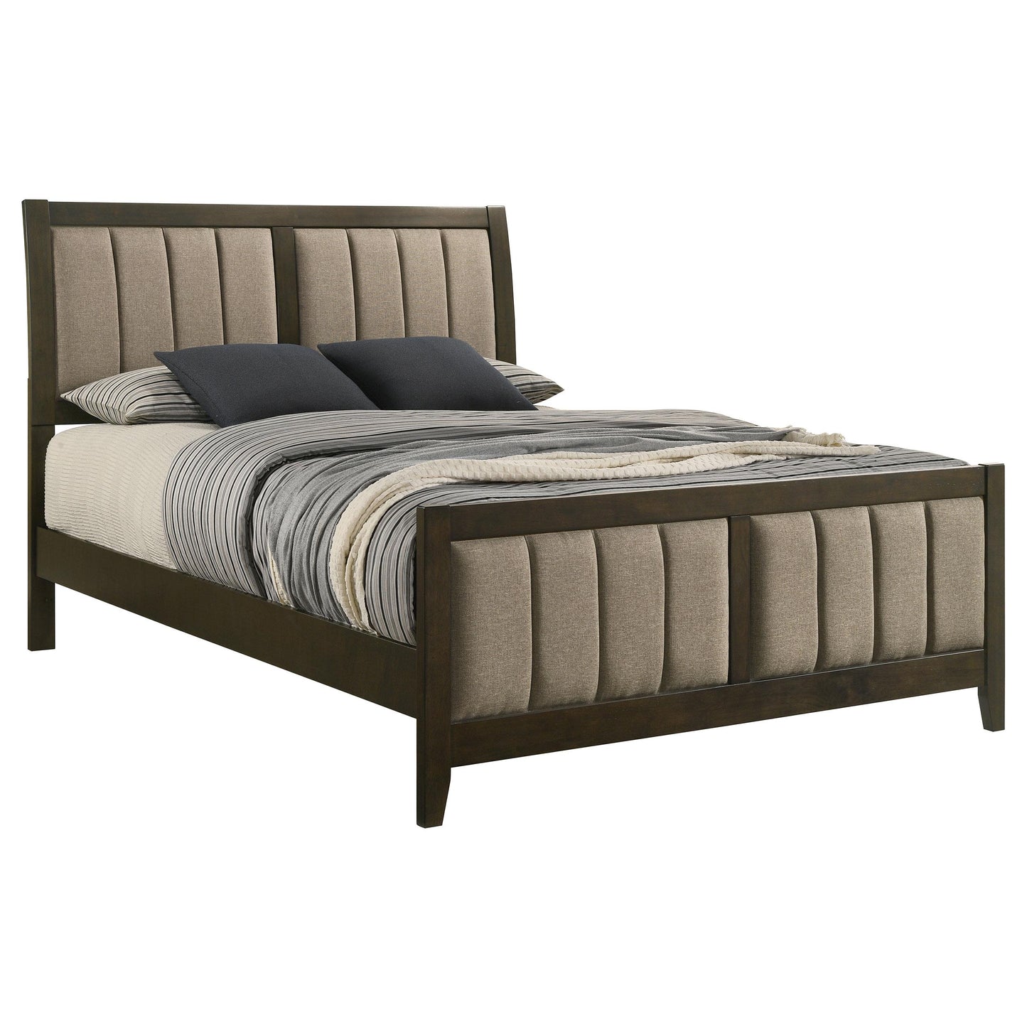 Coaster Furniture Wilkes 224421Q 51-inch Upholstered Queen Bed - Dark Cocoa IMAGE 2