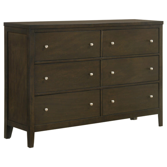 Coaster Furniture Wilkes 224423 6-Drawer Dresser Cabinet - Dark Cocoa IMAGE 1