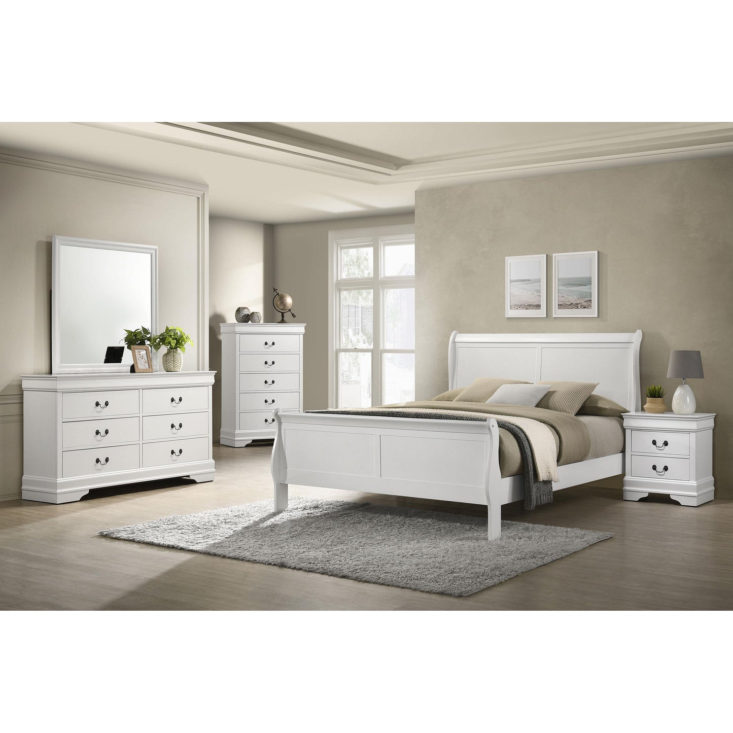 Coaster Furniture Louis Philippe 202444 Dresser Mirror - White IMAGE 4