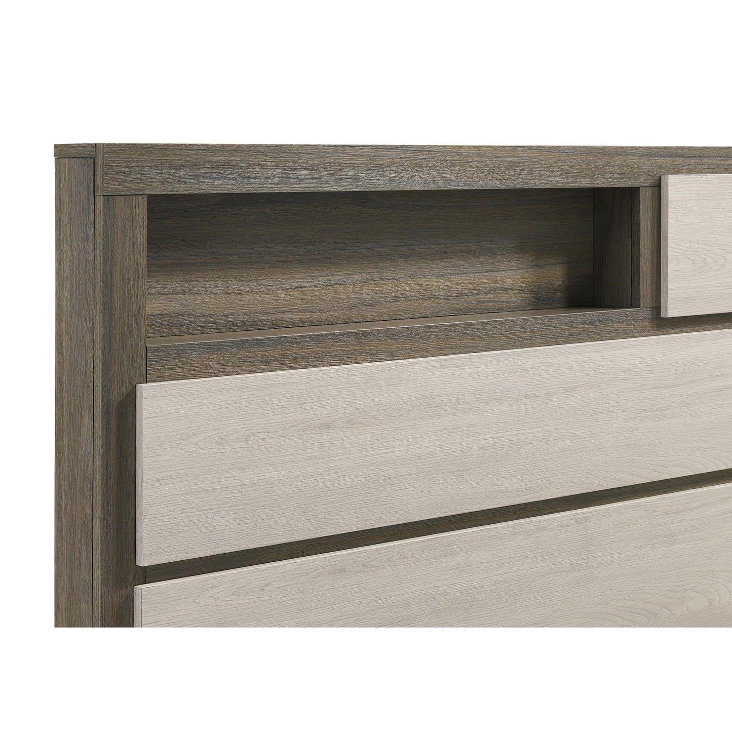 Coaster Furniture Fenwick 224981Q Queen Bed Bookcase Headboard - Grey Oak IMAGE 6
