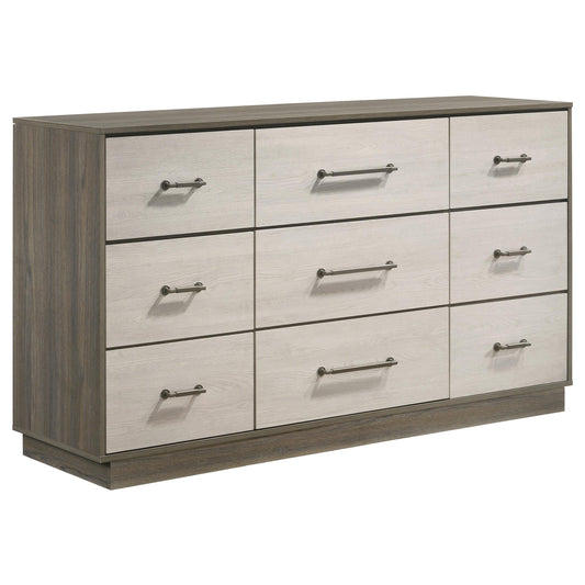 Coaster Furniture Fenwick 224983 9-Drawer Dresser - Grey Oak IMAGE 1