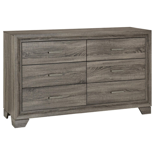 Coaster Furniture Wright 223343 6-Drawer Dresser Cabinet - Brown Oak IMAGE 1