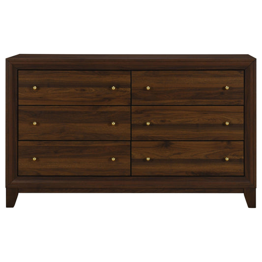 Coaster Furniture Welsley 223443 6-Drawer Dresser Cabinet - Walnut IMAGE 1