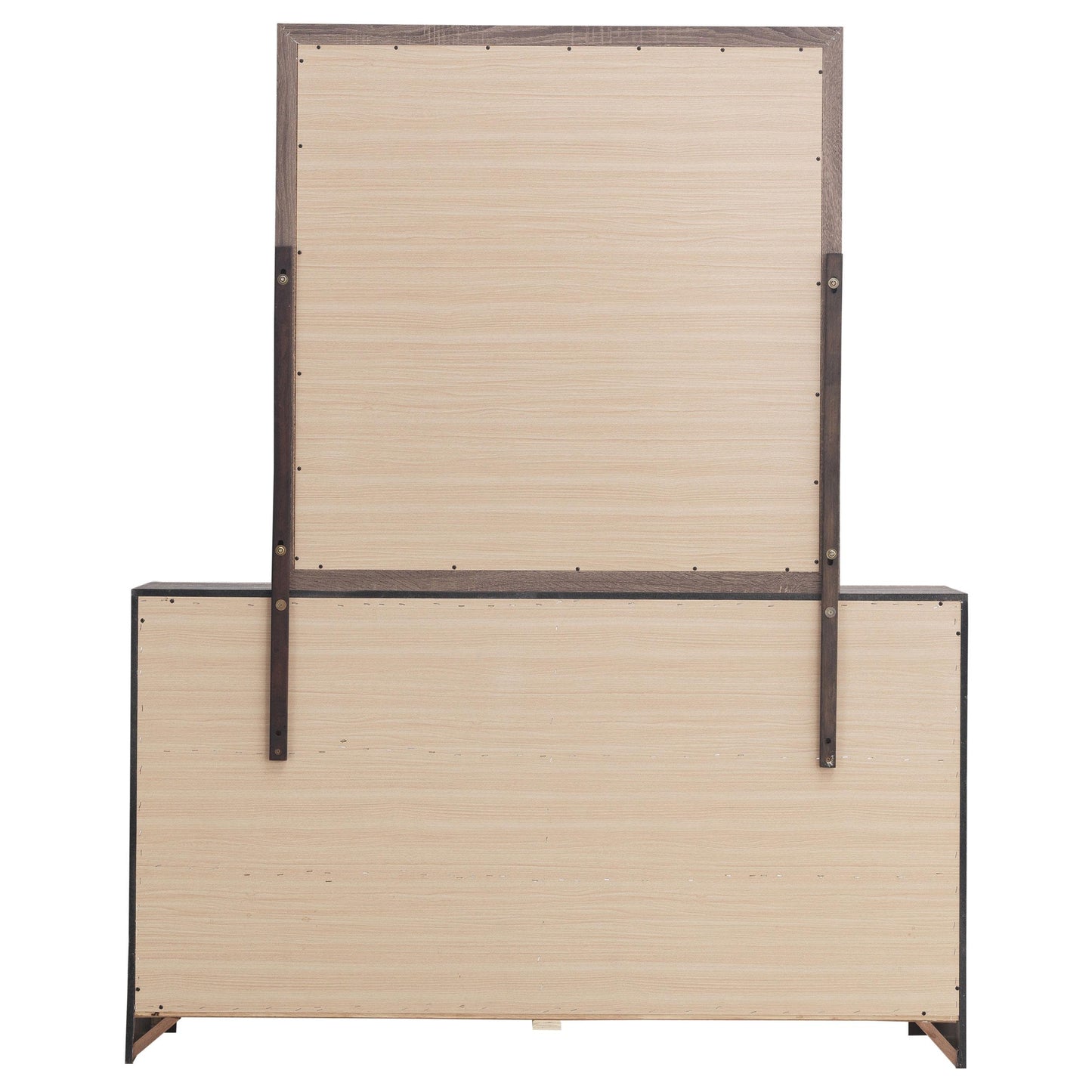 Coaster Furniture Brantford 207043M 6-Drawer Dresser with Mirror - Barrel Oak IMAGE 6