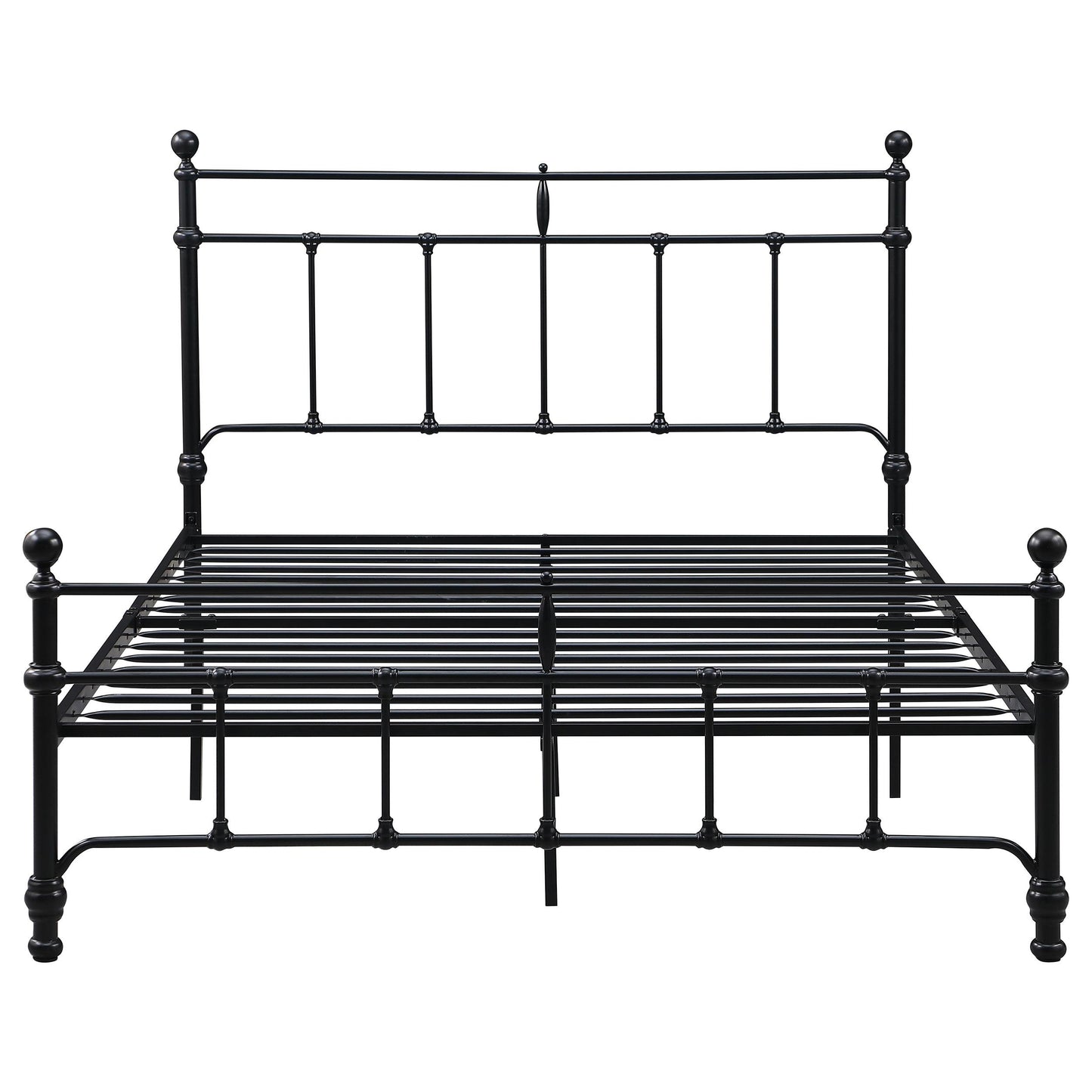 Coaster Furniture Novak 316001Q 48-inch Metal Queen Open Frame Bed - Matte Black IMAGE 2