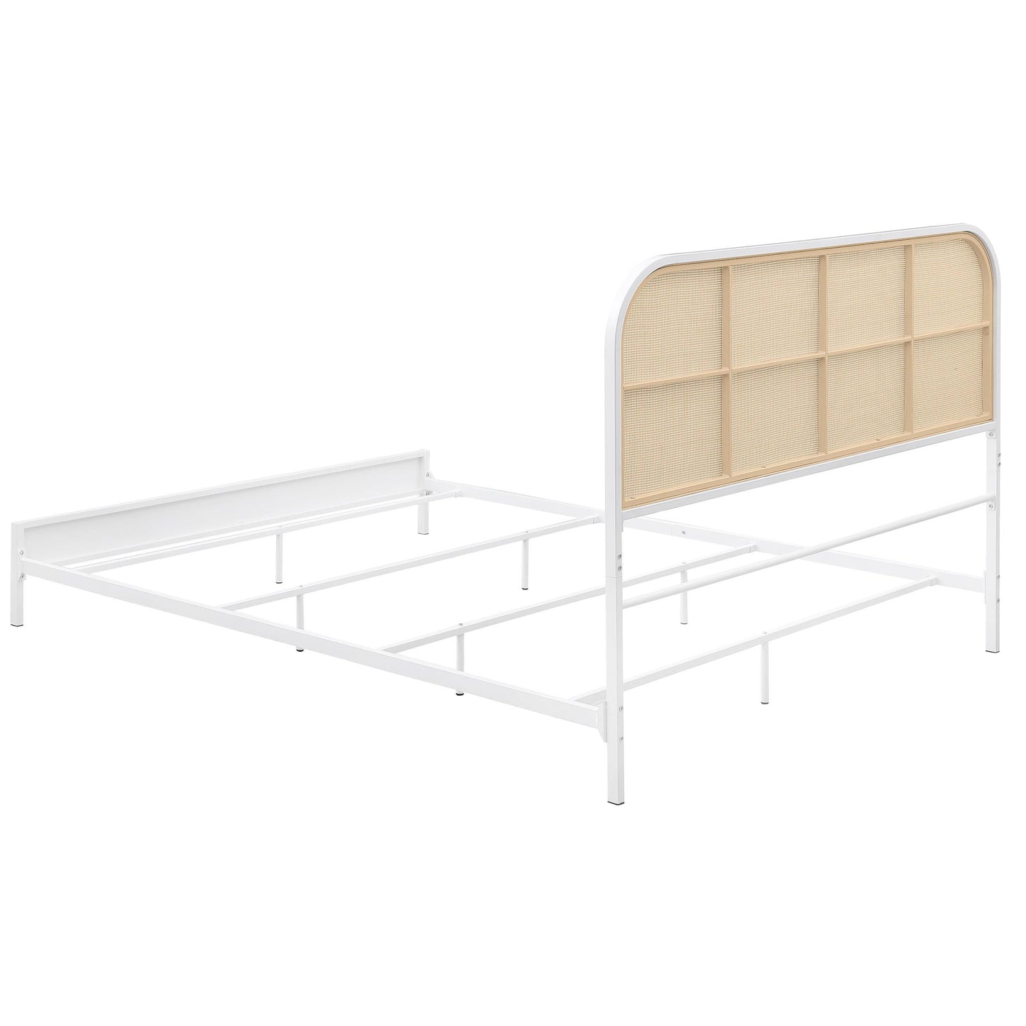 Coaster Furniture Amherst 360301Q Radio Weave Rattan Metal Queen Bed - White IMAGE 5