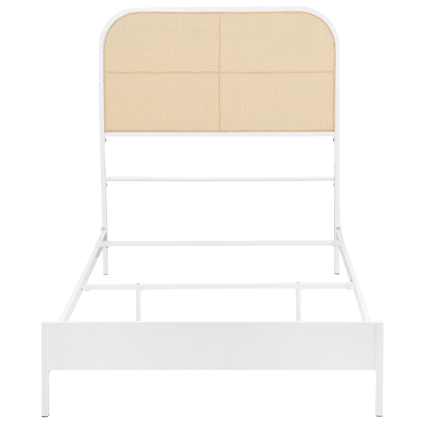 Coaster Furniture Amherst 360301T Radio Weave Rattan Metal Twin Bed - White IMAGE 2