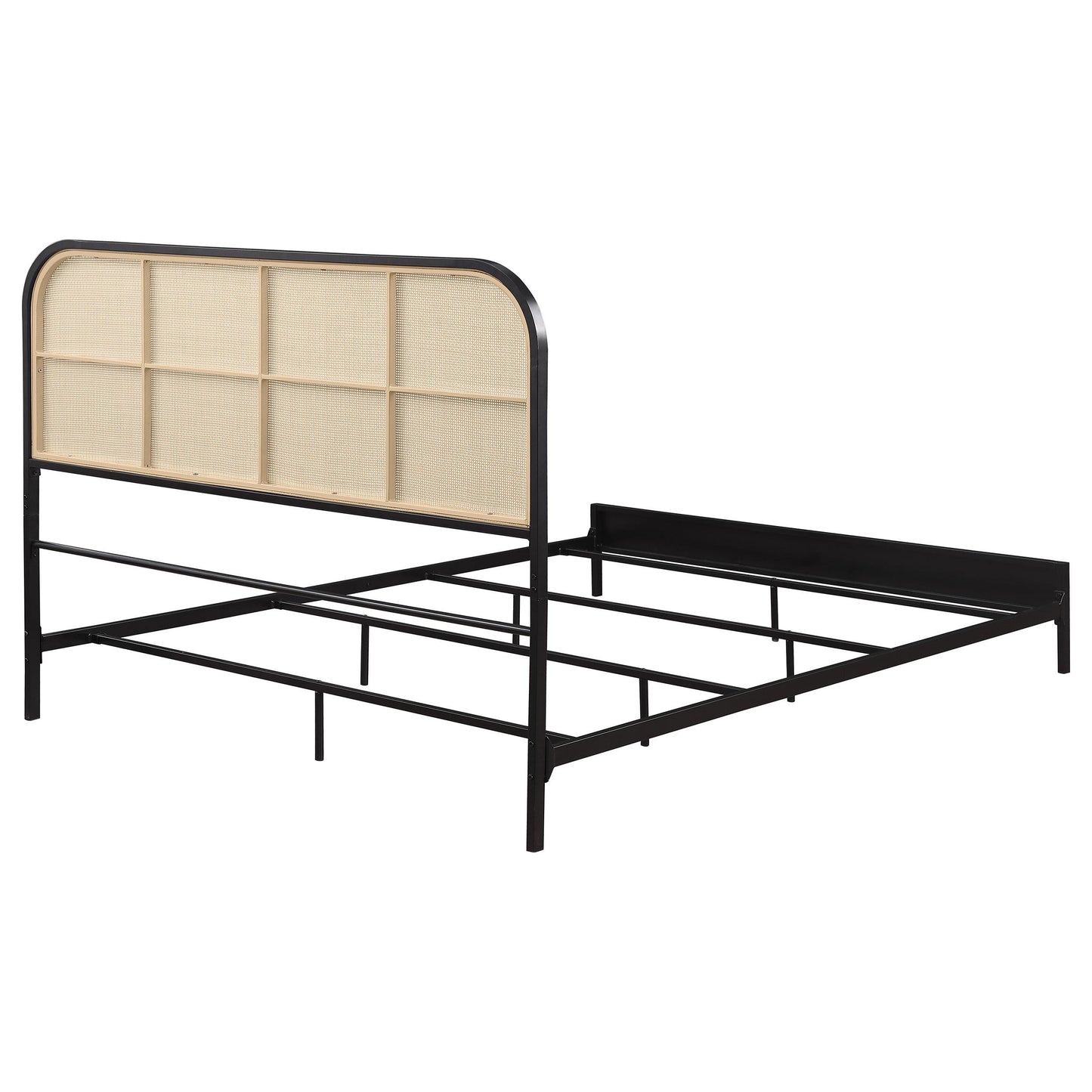 Coaster Furniture Amherst 360351Q Radio Weave Rattan Metal Queen Bed - Black IMAGE 6