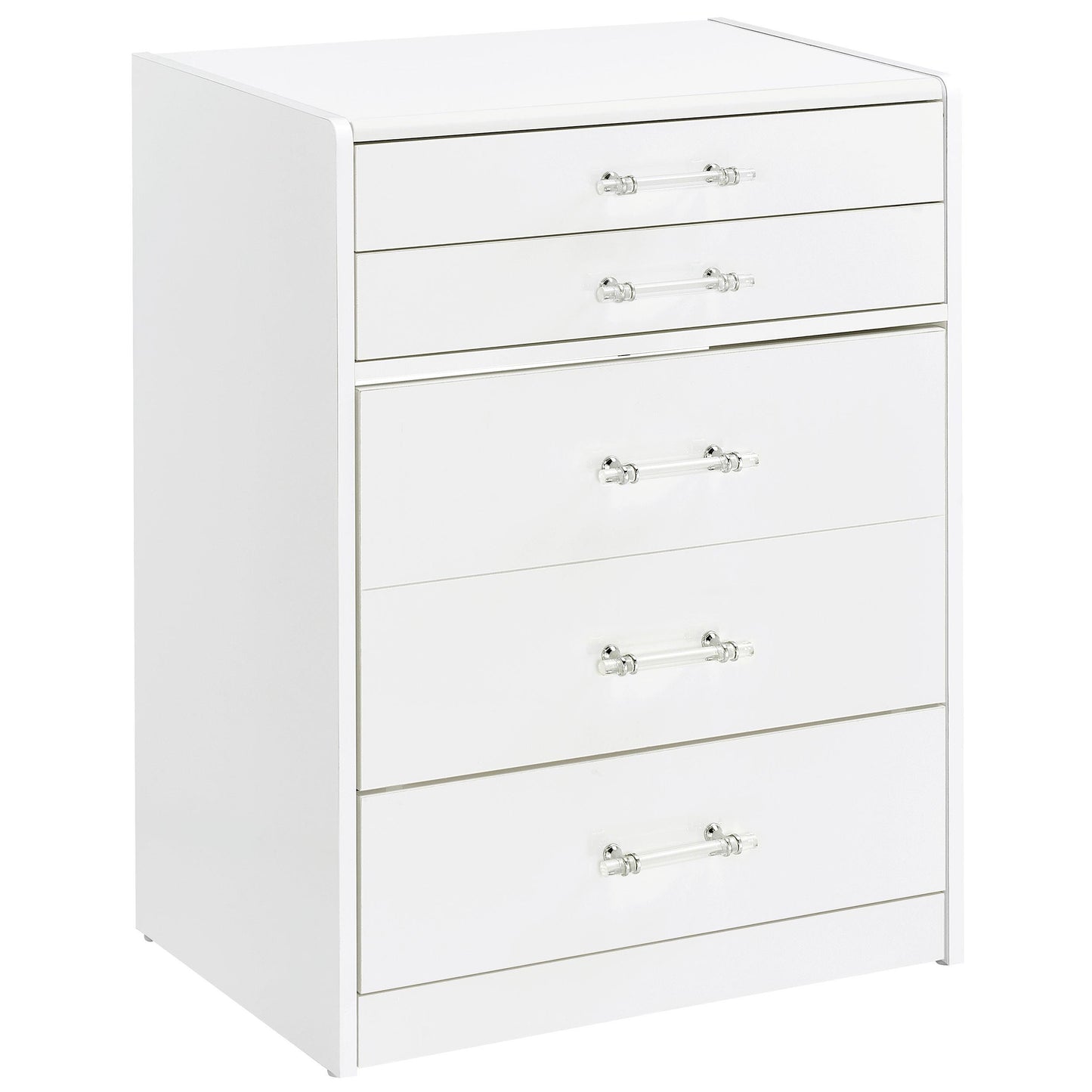 Coaster Furniture Danbury 930208 3-Drawer Makeup Vanity & Stool - Set White High Gloss IMAGE 1