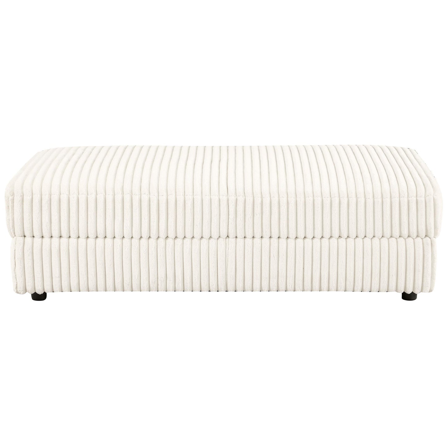 Coaster Furniture Emberson 508855 Upholstered Rectangular Storage Ottoman - Ivory IMAGE 3
