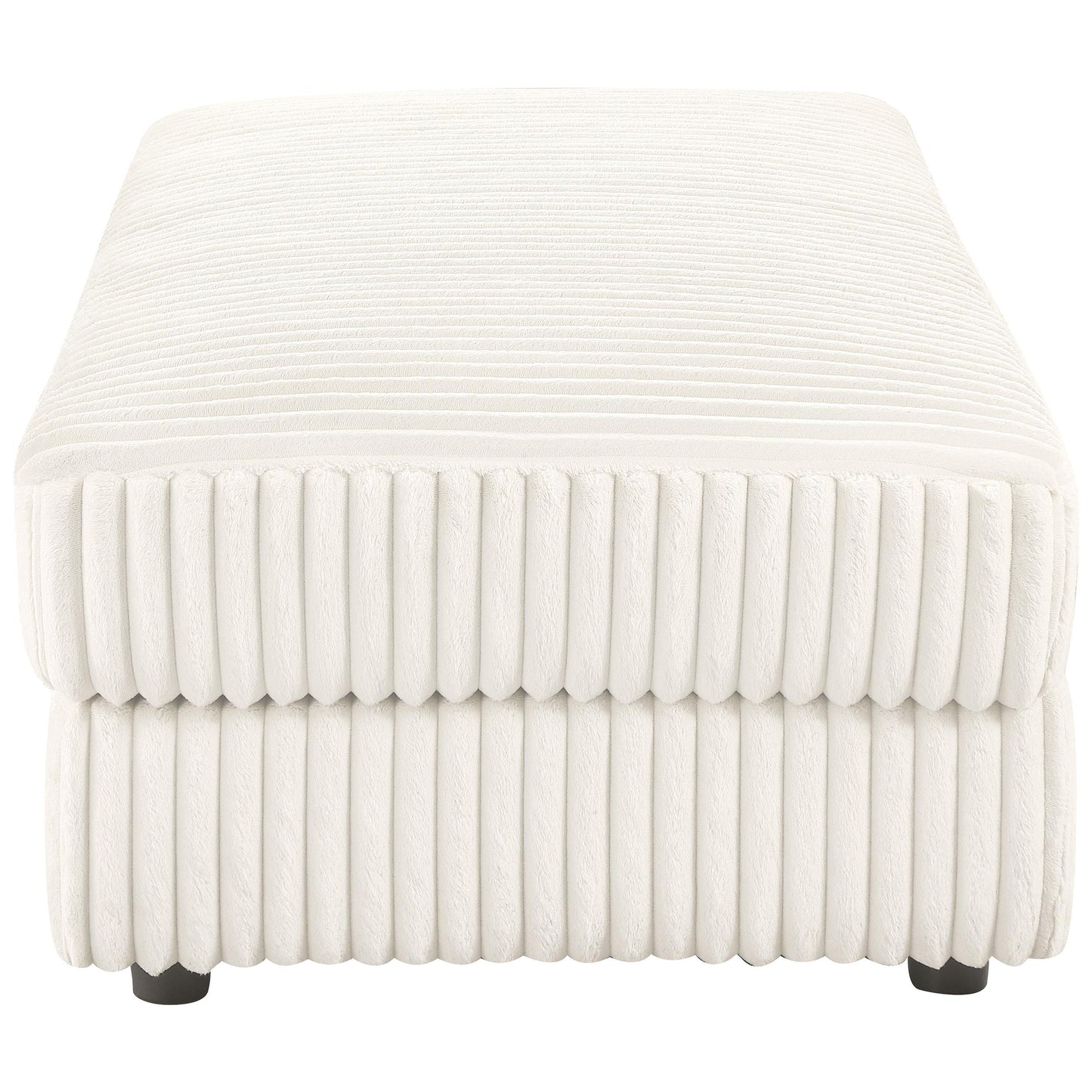 Coaster Furniture Emberson 508855 Upholstered Rectangular Storage Ottoman - Ivory IMAGE 5