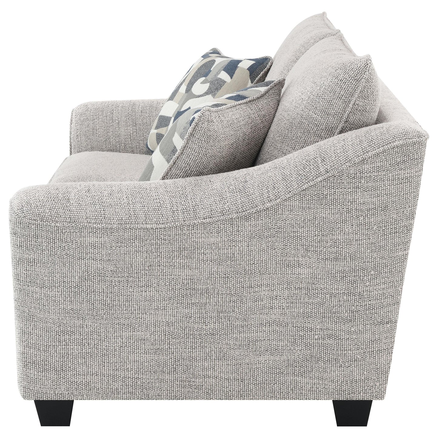 Coaster Furniture Tomkins 509672 Boucle Upholstered Loveseat - Light Grey IMAGE 4