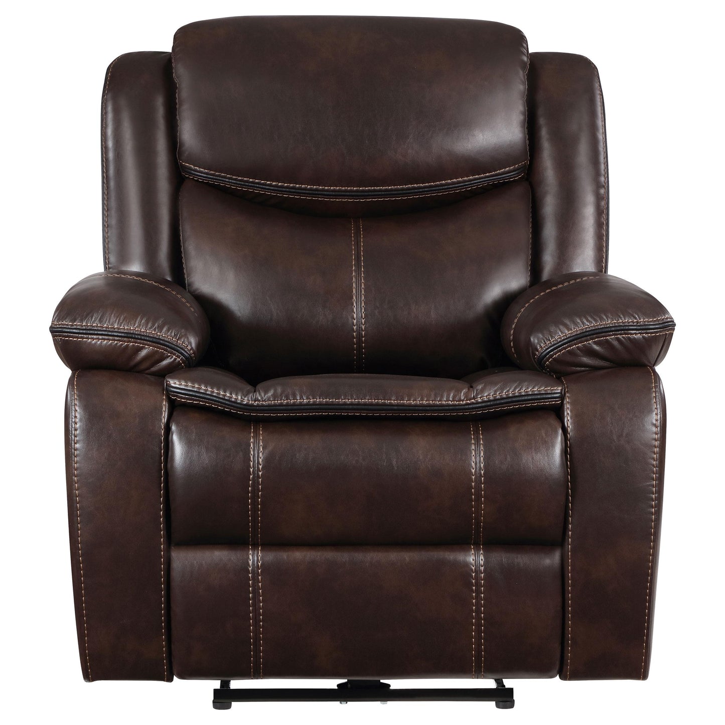 Coaster Furniture Sycamore 610193P Upholstered Power Recliner Chair - Dark Brown IMAGE 3