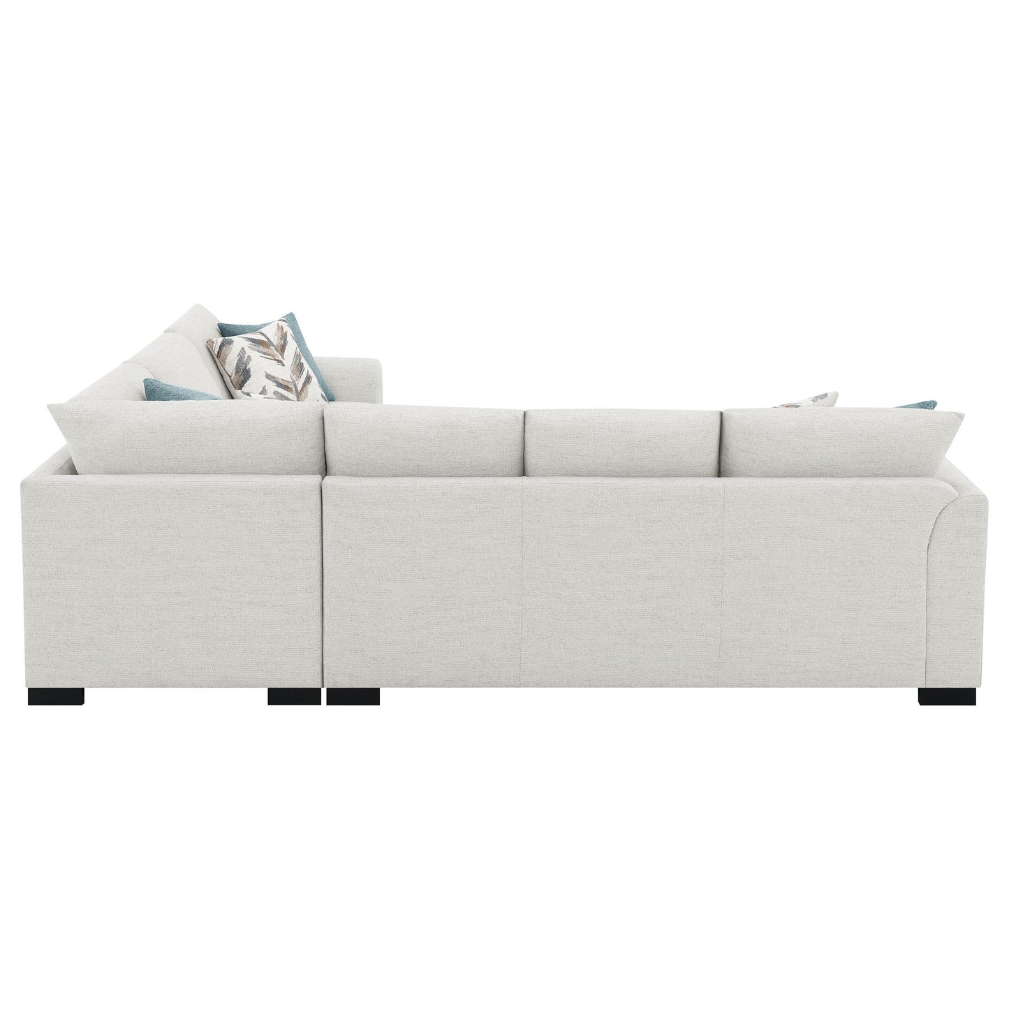 Coaster Furniture Ashford 500818 Chenille Upholstered Sleeper Sectional Sofa - Greige IMAGE 8