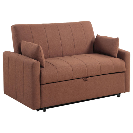 Coaster Furniture Portland 350145 Boucle Upholstered Sleeper Sofa Bed - Copper IMAGE 1