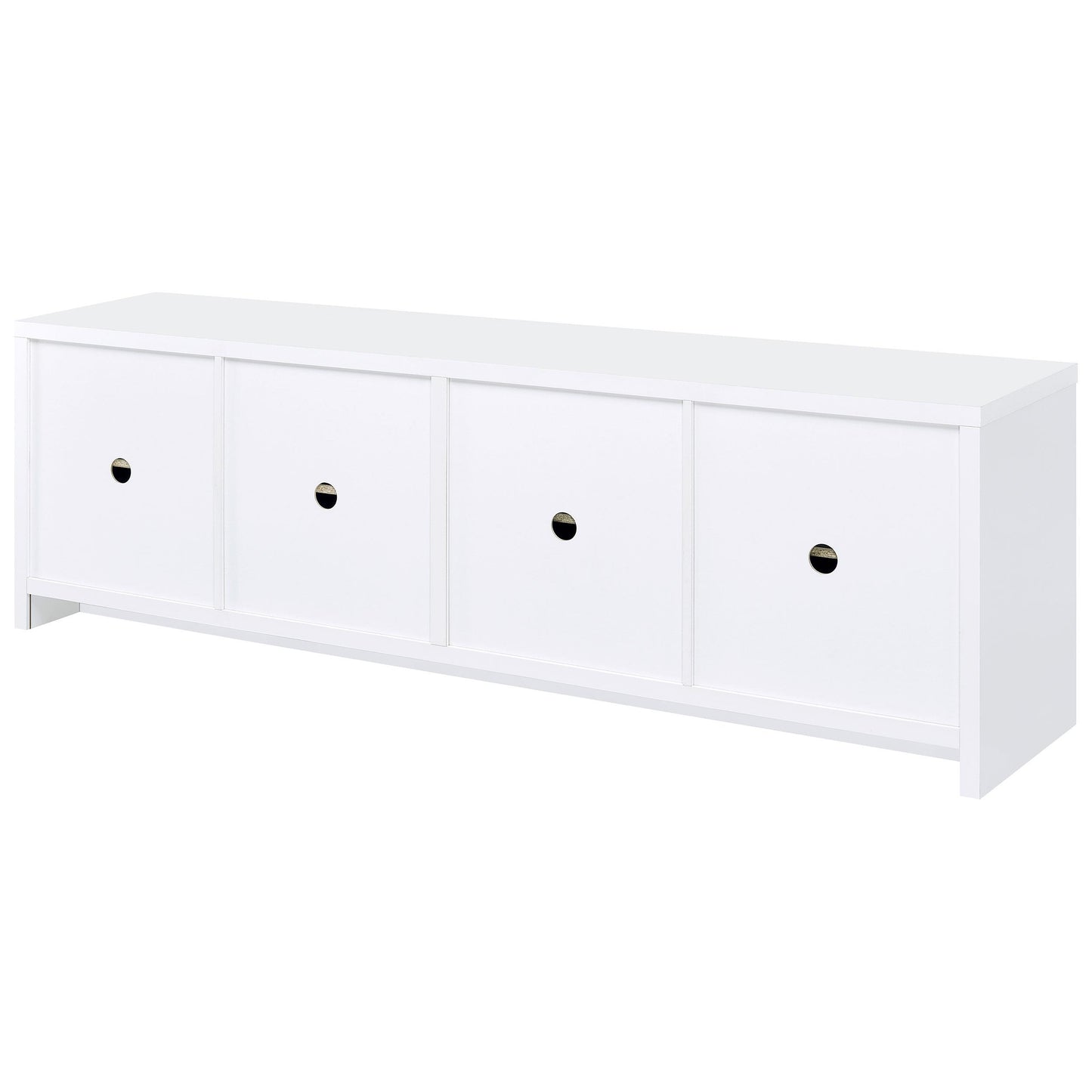 Coaster Furniture Laughlin 724113 4-door Engineered Wood 78-inch TV Stand - White IMAGE 8