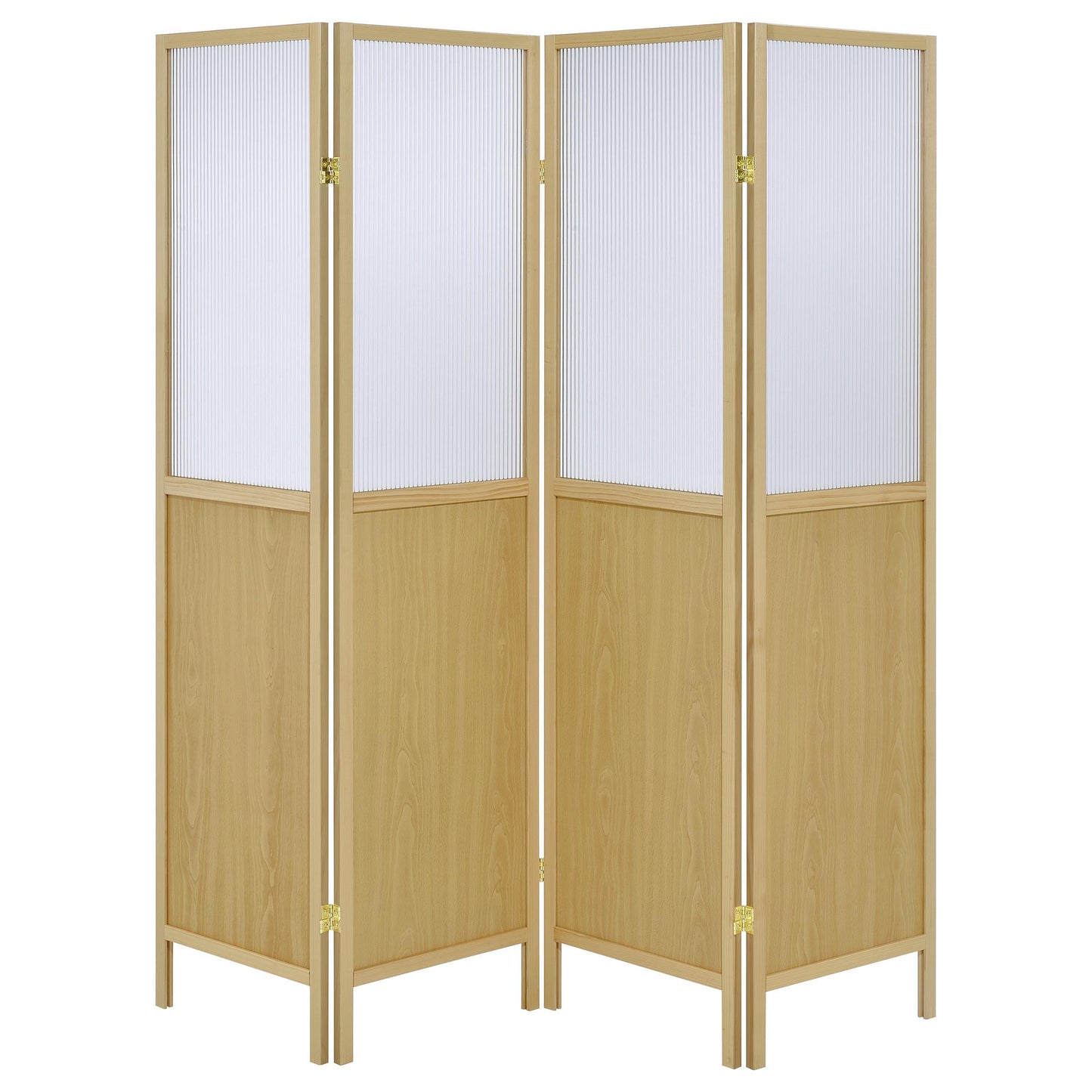 Coaster Furniture Mattison 960121 4-Panel Room Divider Folding Shoji Screen - Natural IMAGE 2