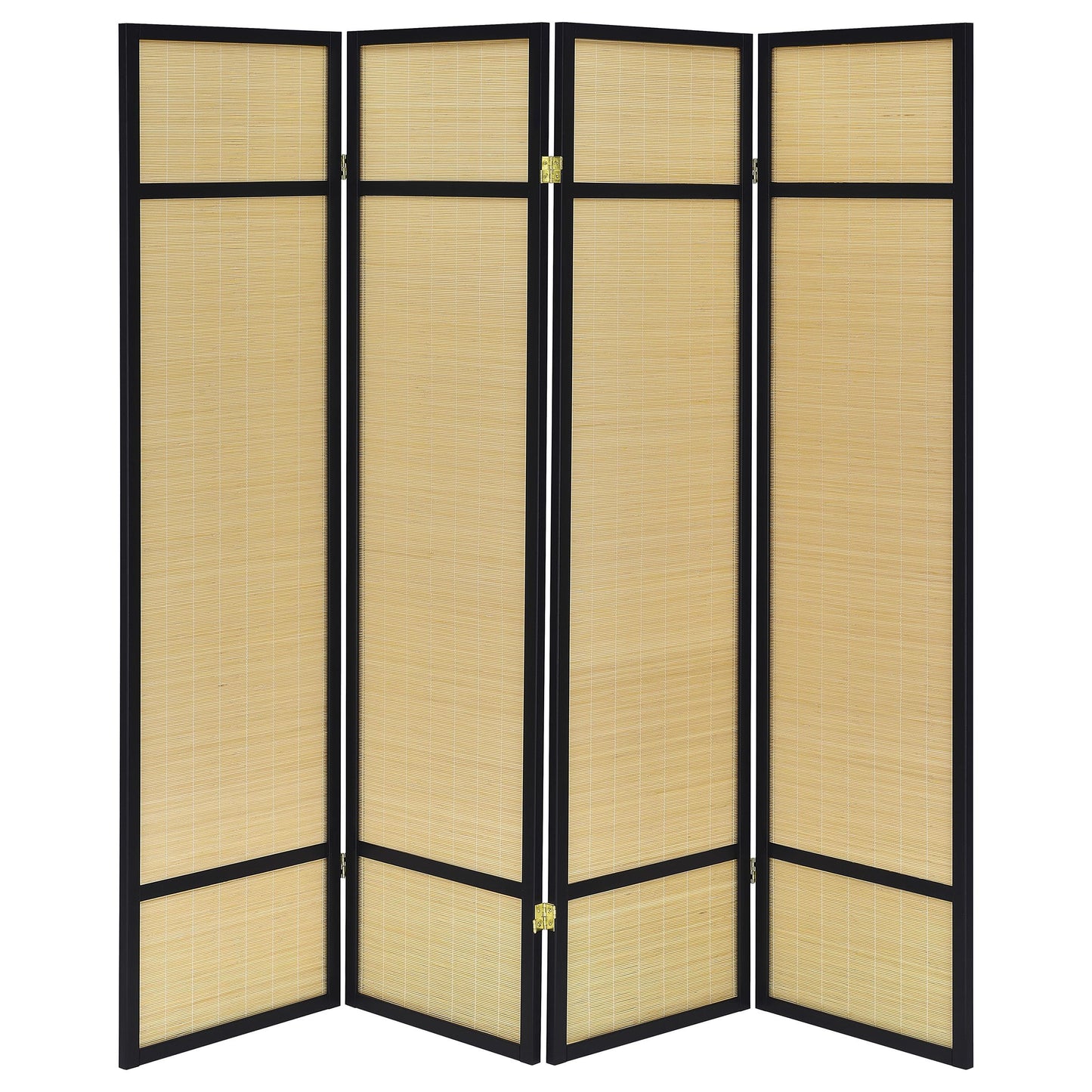 Coaster Furniture Pearce 961648 4-panel Bamboo Room Divider Folding Screen - Natural IMAGE 3