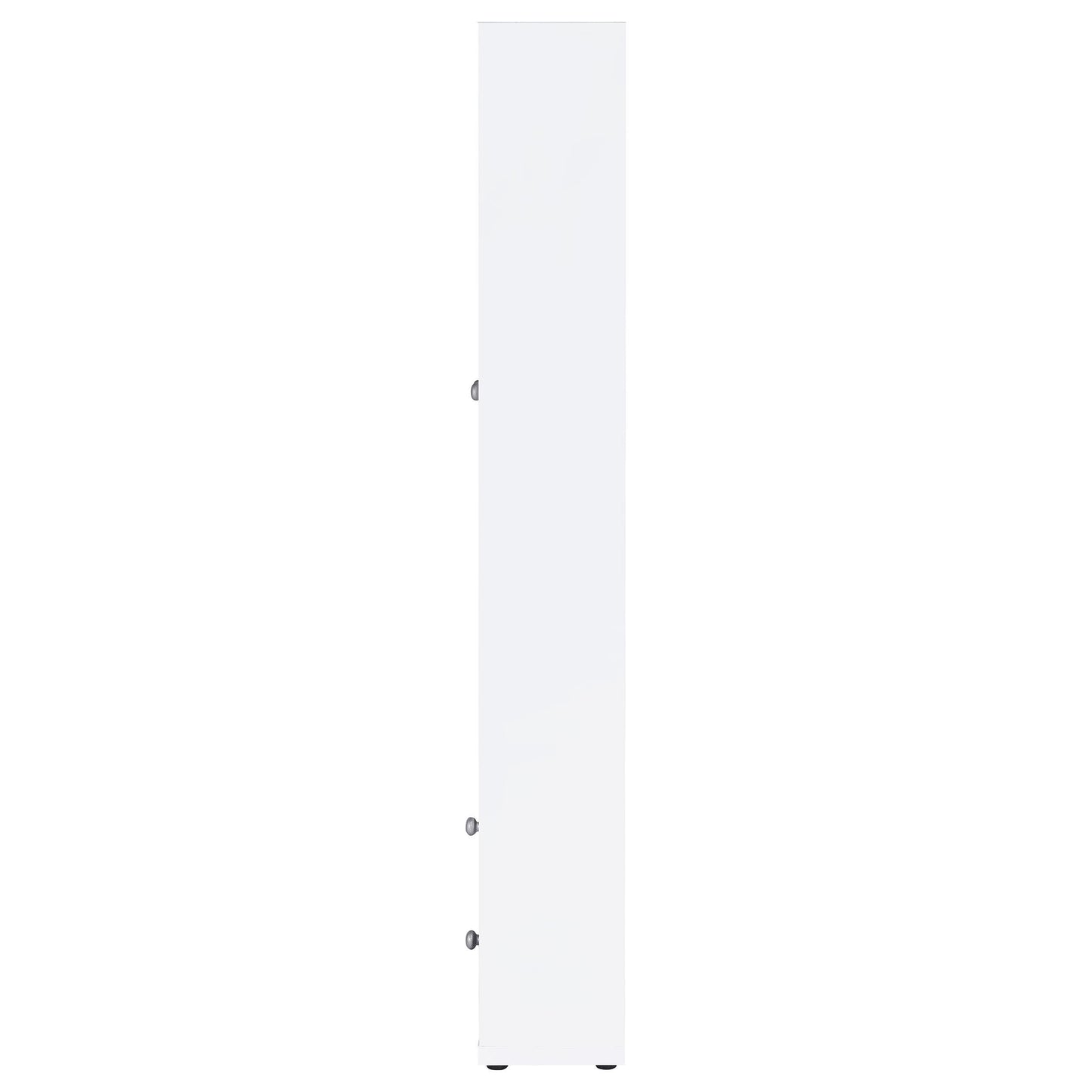 Coaster Furniture Hawthorne 953477 4-shelf Glass Door Tall Cabinet with Drawers - White IMAGE 5