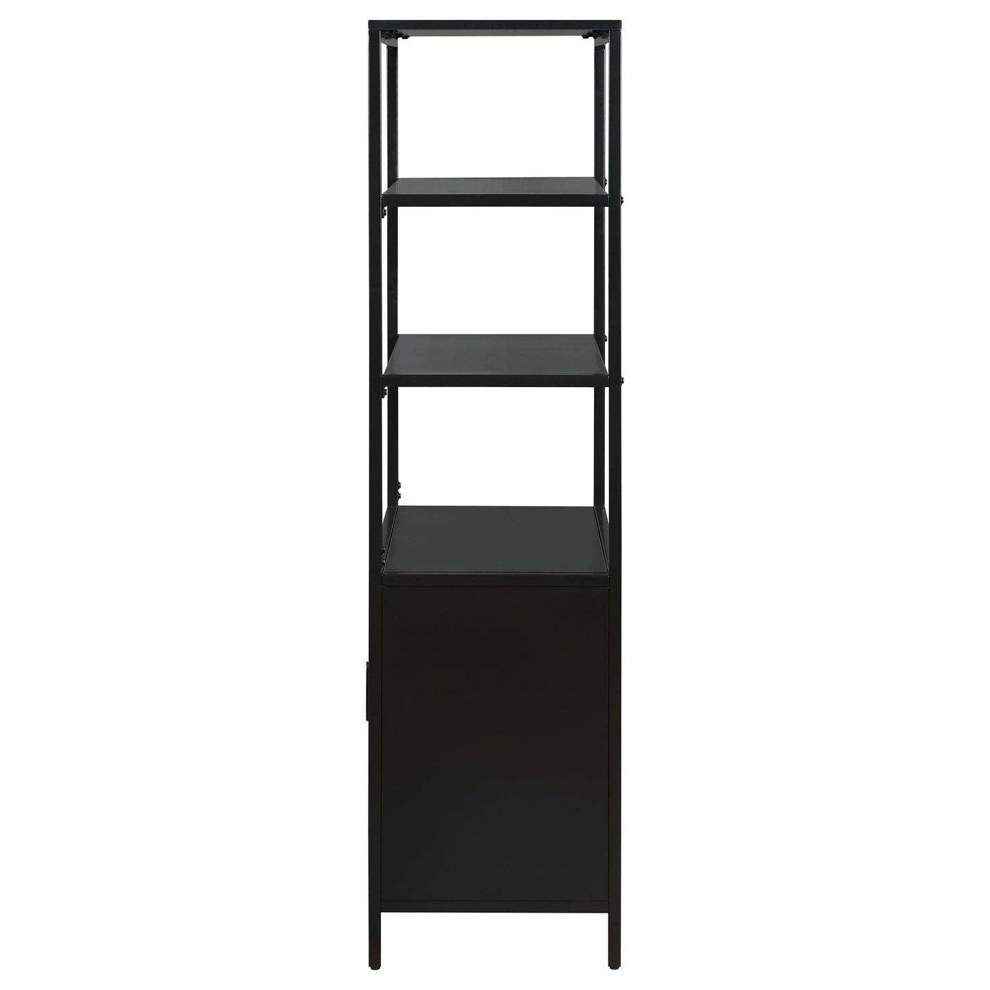 Coaster Furniture Amherst 961651 3-shelf Radio Weave Cane Metal Accent Cabinet - Black IMAGE 5