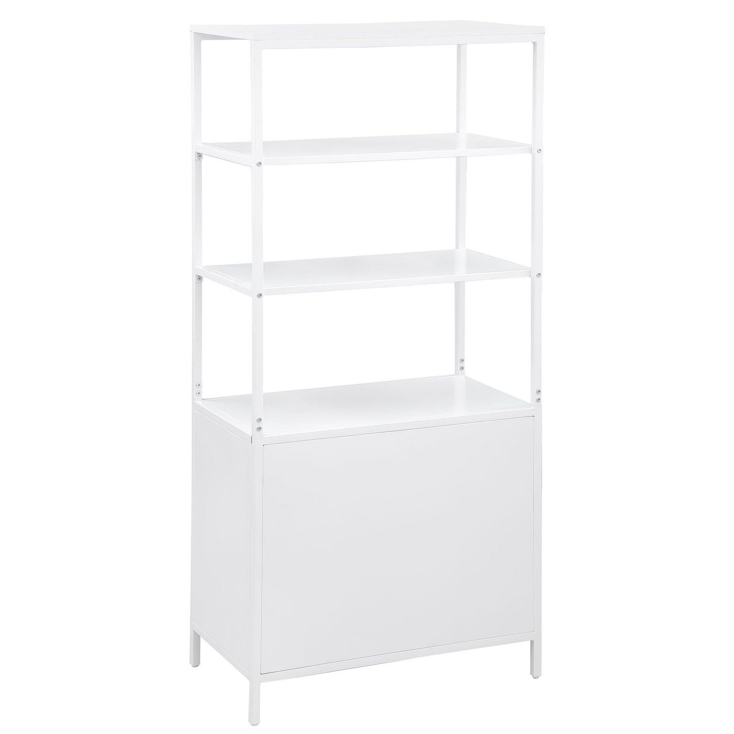 Coaster Furniture Amherst 961652 3-shelf Radio Weave Cane Metal Accent Cabinet - White IMAGE 6
