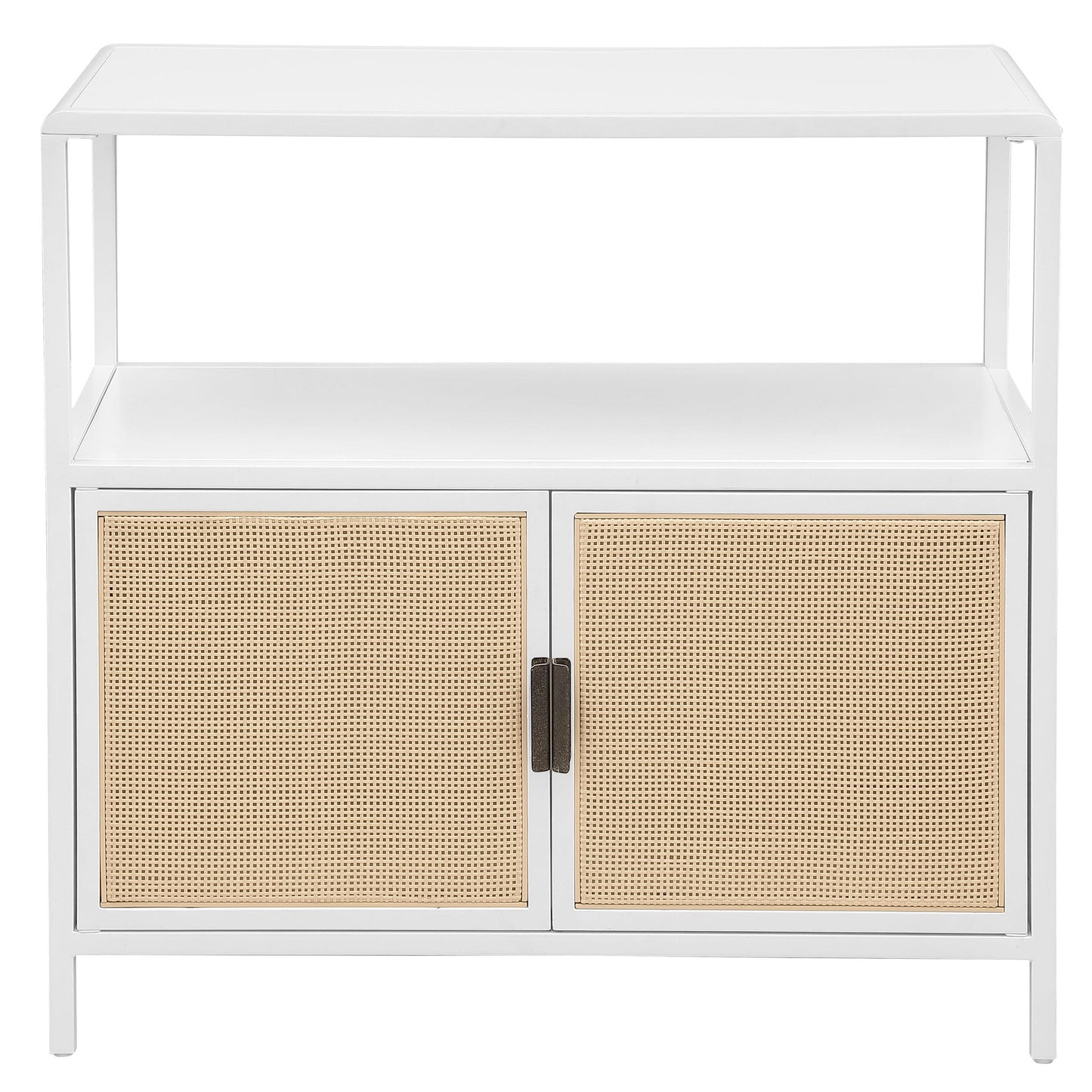 Coaster Furniture Amherst 961642 2-door Radio Weave Cane Metal Accent Cabinet - White IMAGE 2