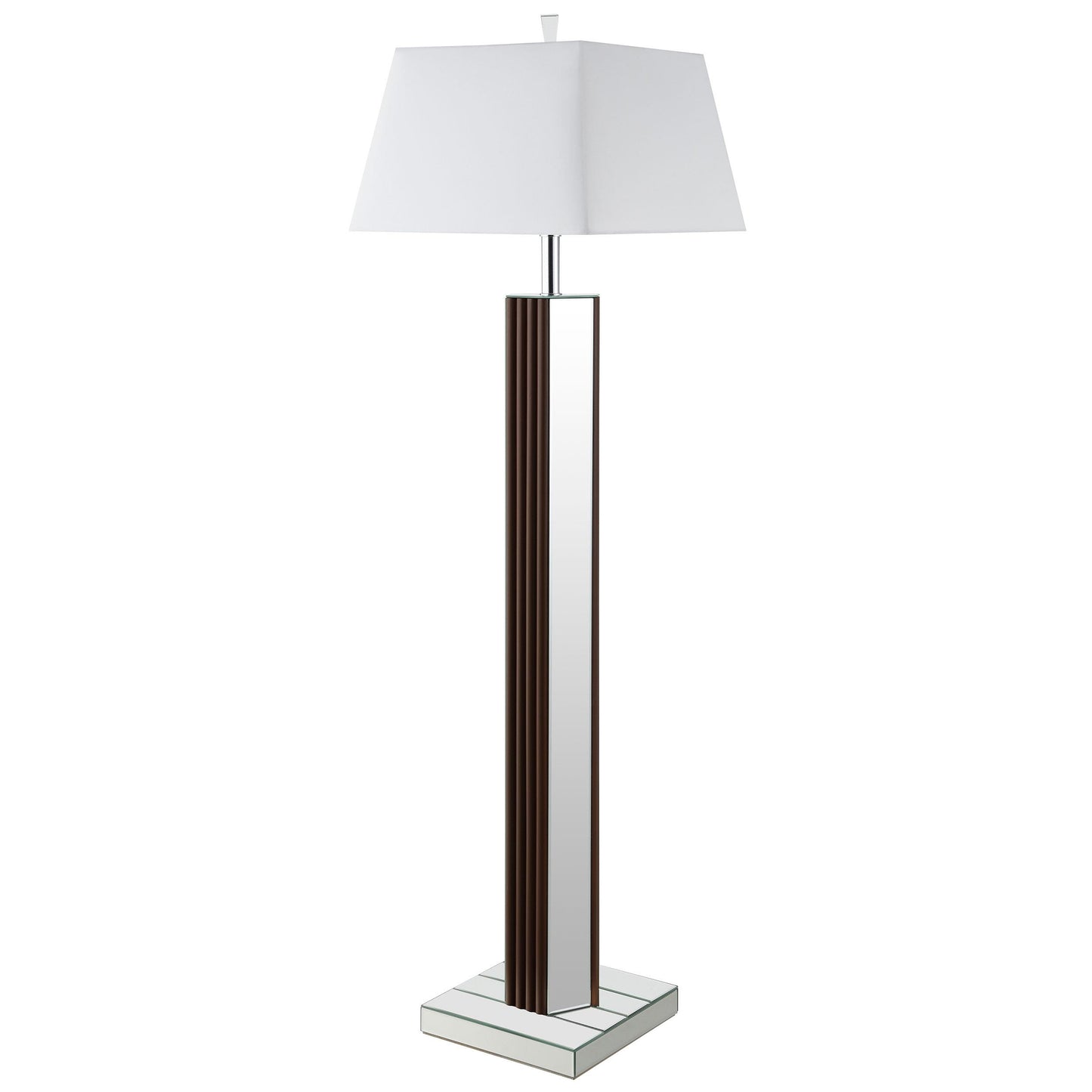 Coaster Furniture Elena 920178 67-inch Square Tapered Mirrored Floor Lamp - Brown IMAGE 4