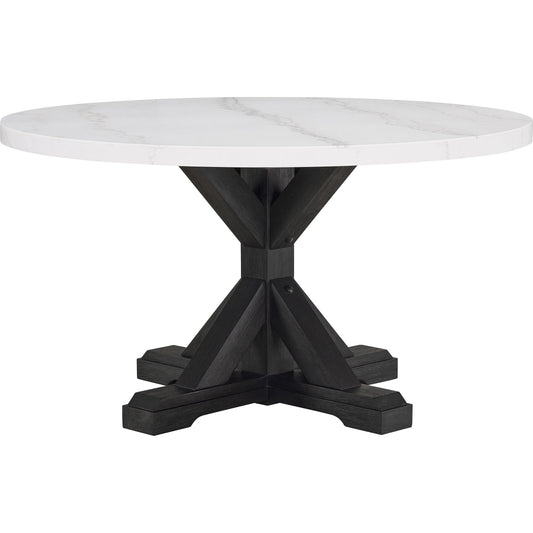 Crown Mark Varley 1320T-54R Genuine Marble Round Dining Table IMAGE 1