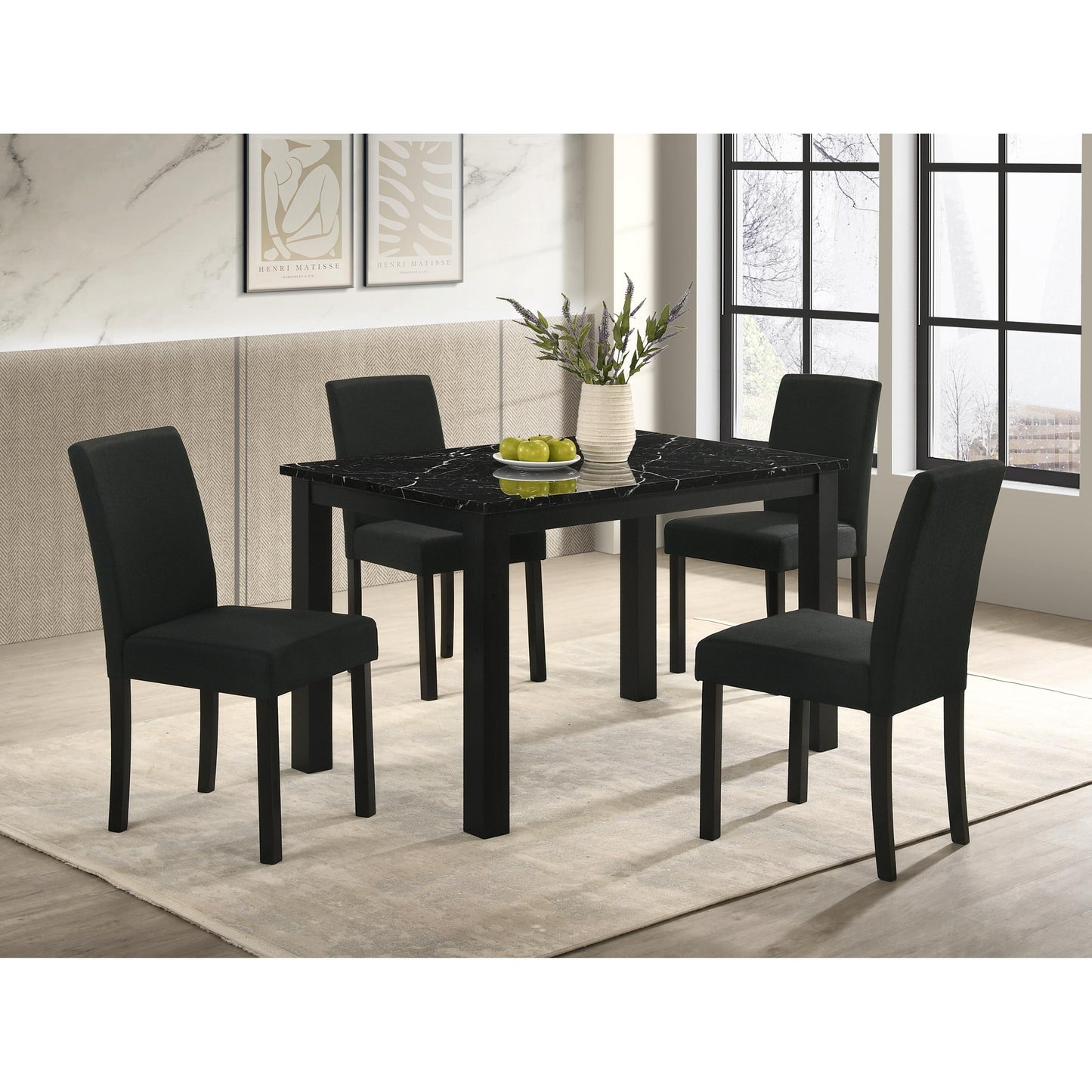 Crown Mark Resia 2120BK-T-3048 Dining Table - Black IMAGE 2