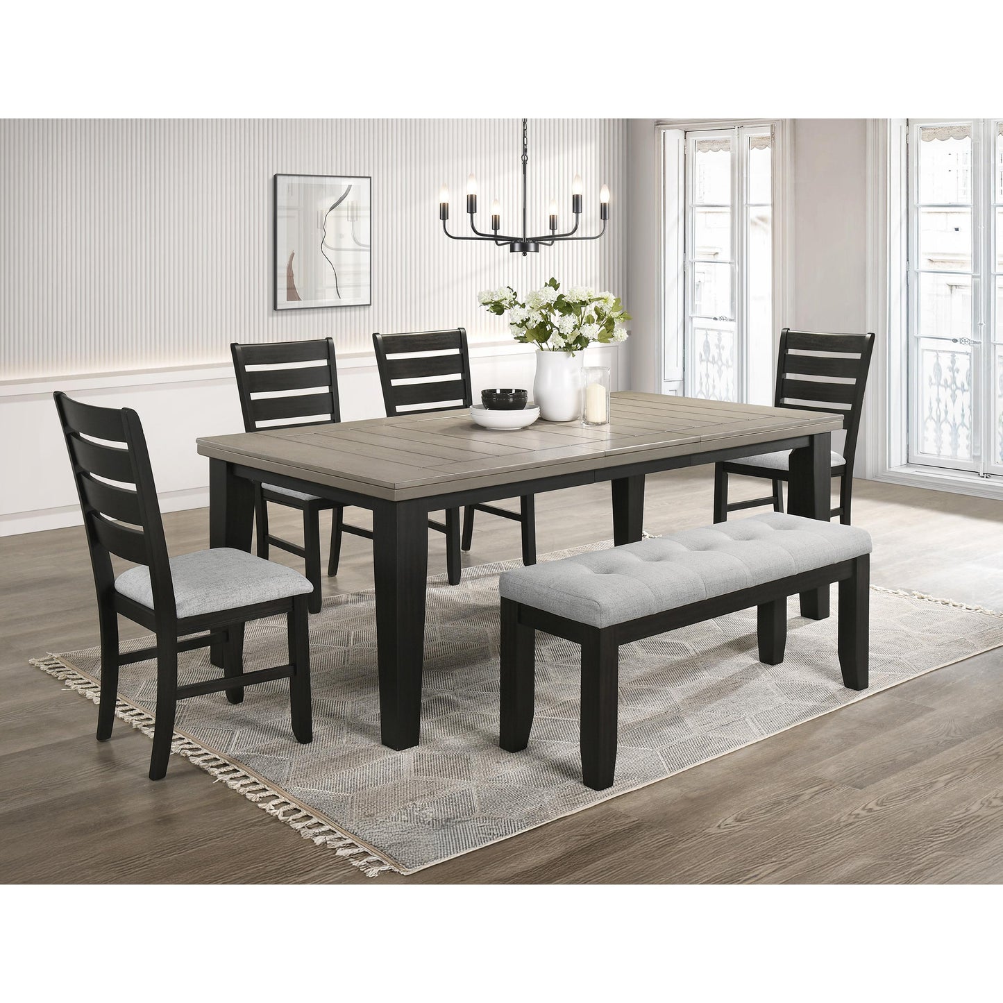 Crown Mark Bardstown 2152LG-BENCH Bench - Light Grey IMAGE 3