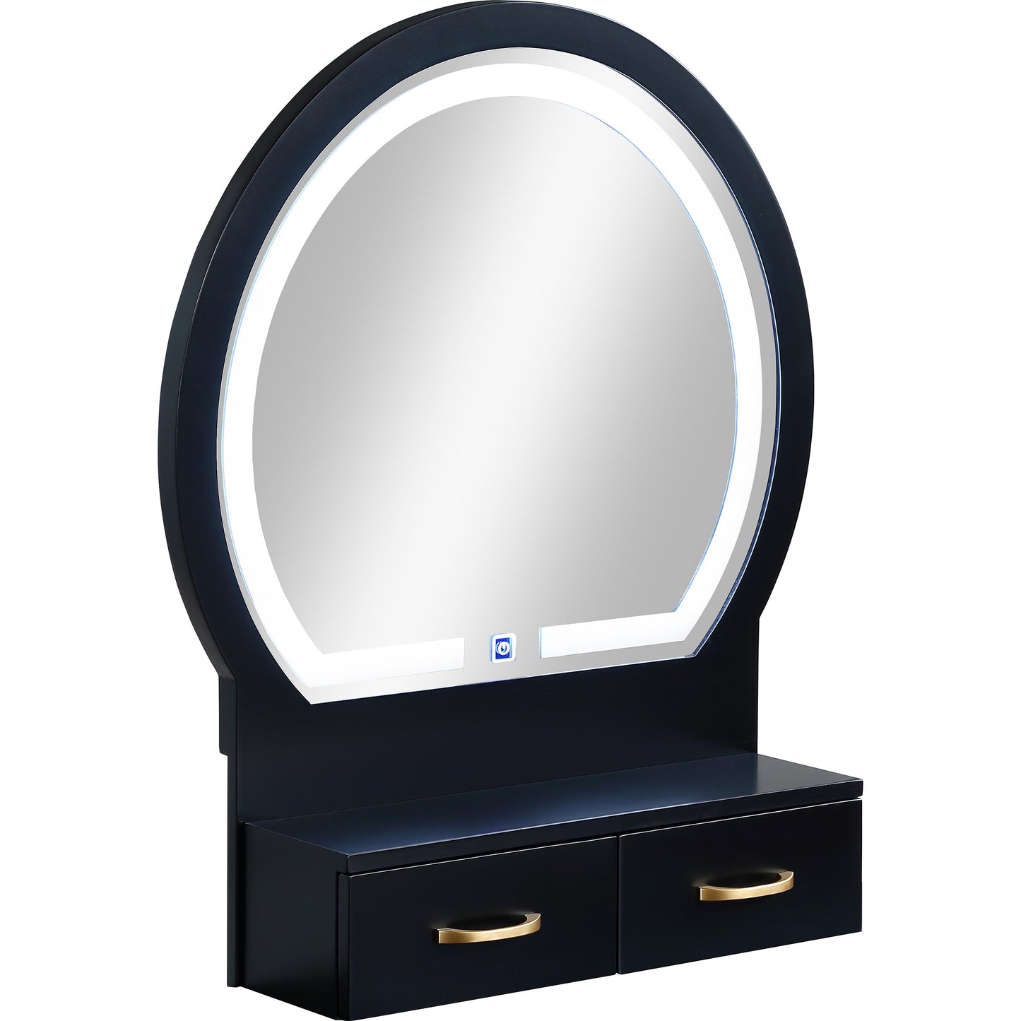 Crown Mark Cecilia 4905SET-BK Vanity Table & Stool - Black IMAGE 5