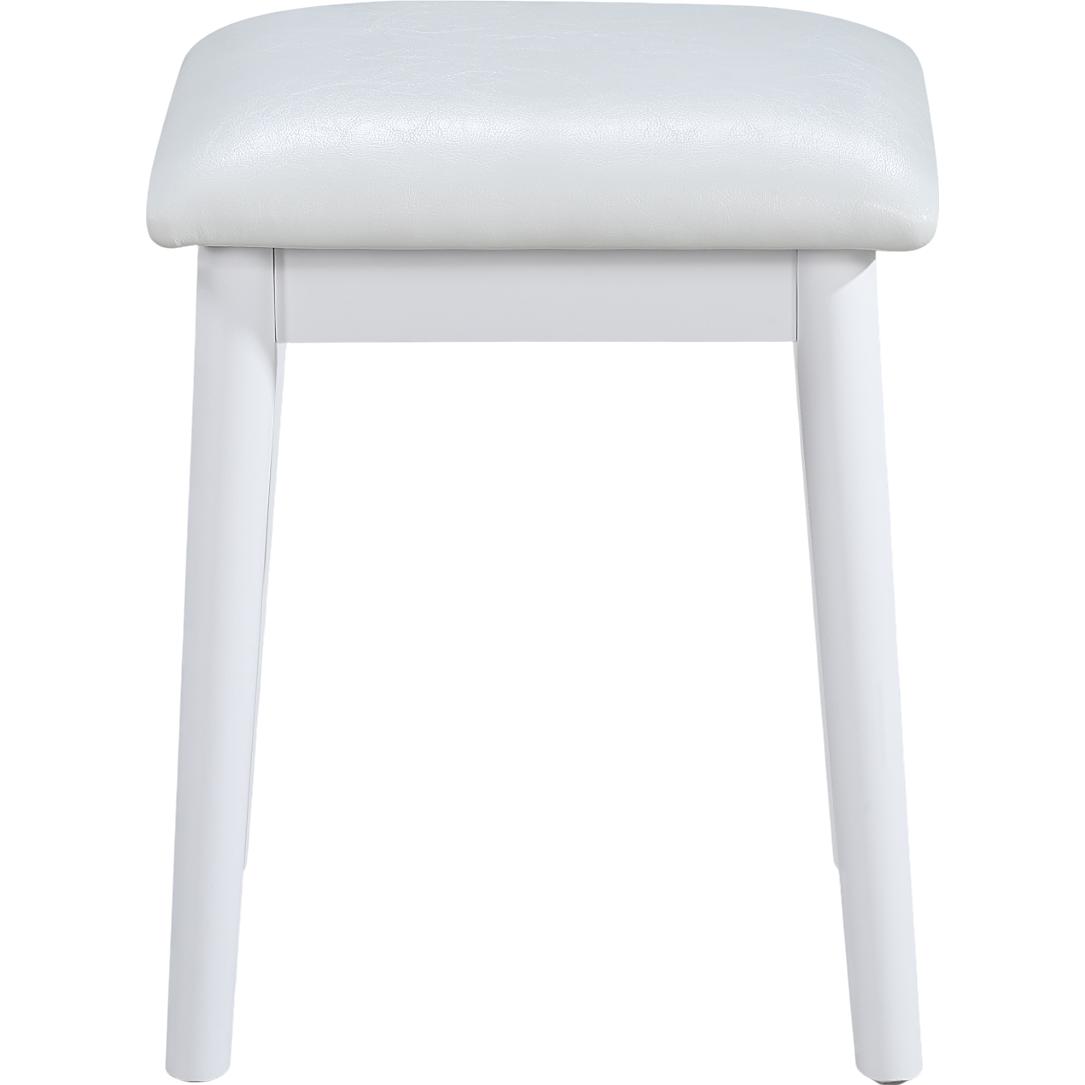 Crown Mark Cecilia 4905SET-WH Vanity Table & Stool - White IMAGE 7