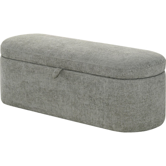 Crown Mark Philipa 4924LG-BENCH Storage Bench - Light Grey Tweed IMAGE 1