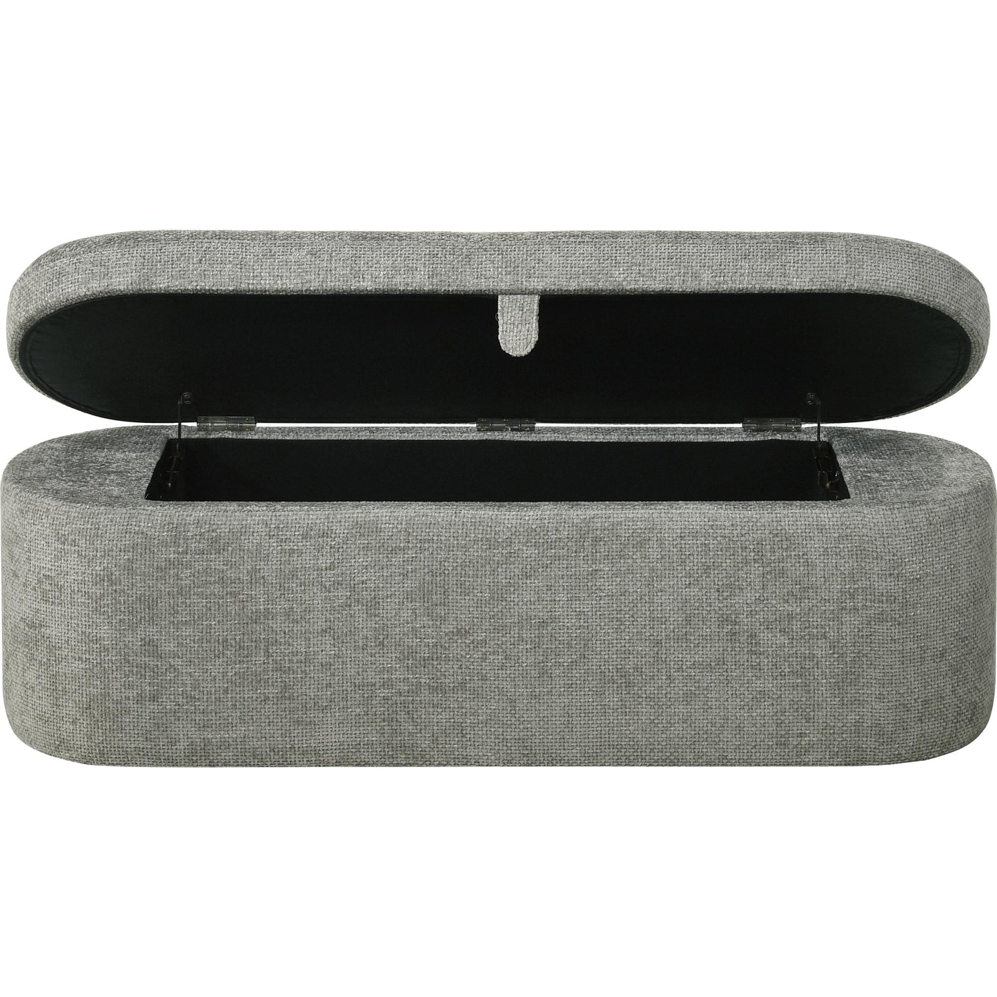 Crown Mark Philipa 4924LG-BENCH Storage Bench - Light Grey Tweed IMAGE 3