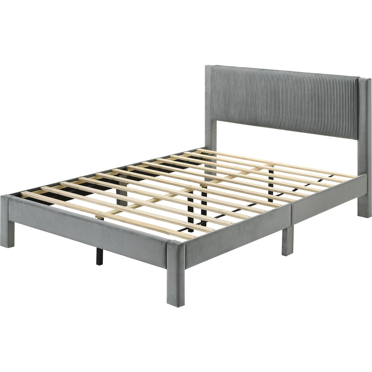 Crown Mark Lucia 5097LG-Q Queen Bed - Light Grey IMAGE 2