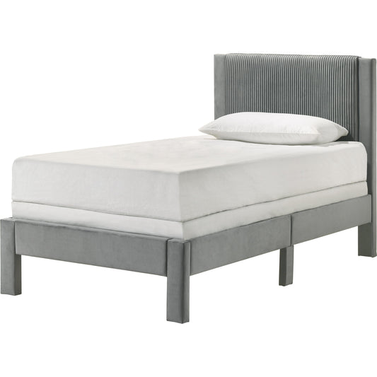 Crown Mark Lucia 5097LG-T Twin Bed - Light Grey IMAGE 1
