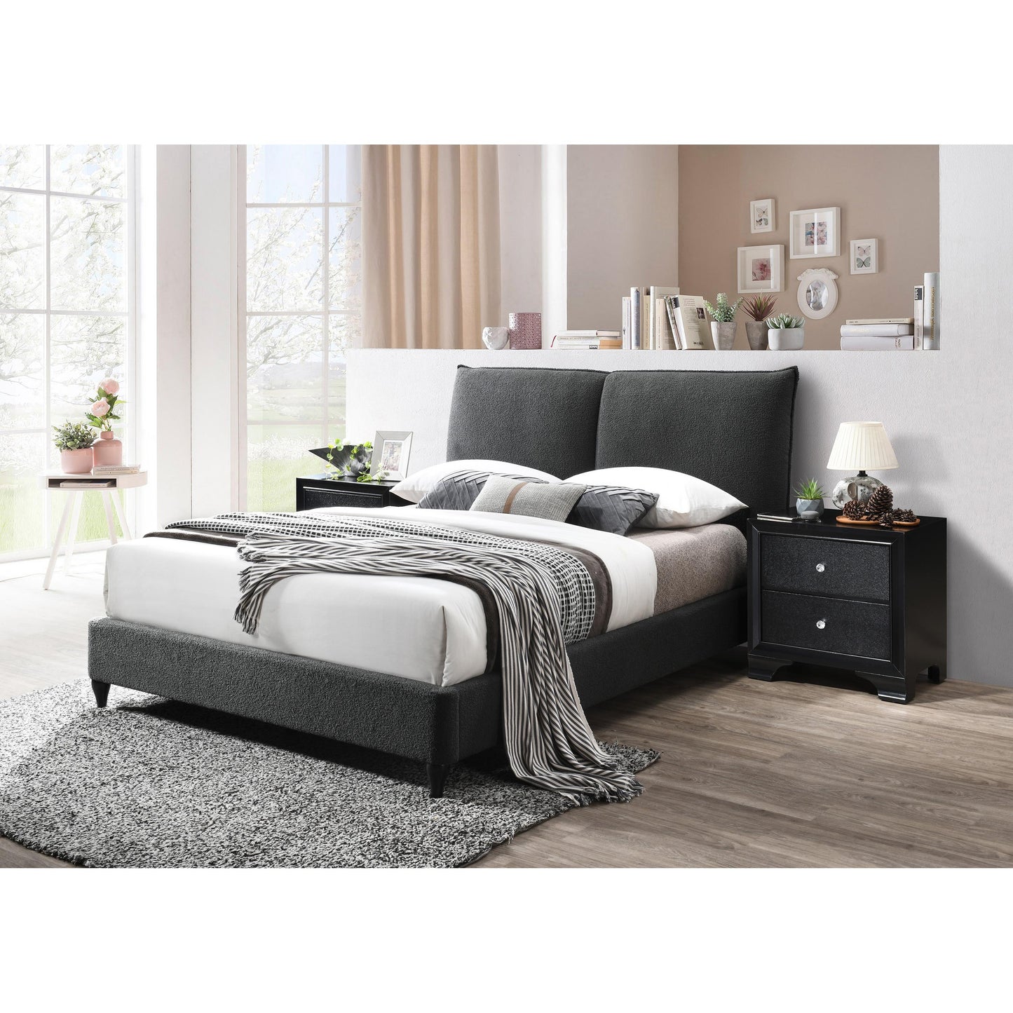 Crown Mark Jenn 5106CL-K King Bed - Charcoal IMAGE 4