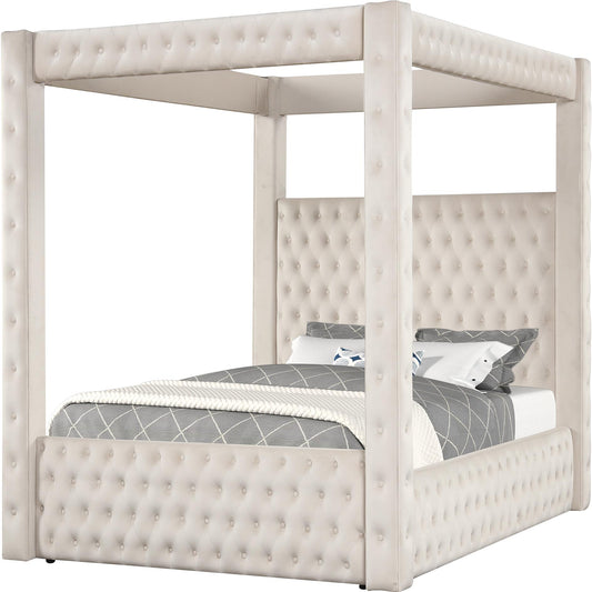 Crown Mark Annabelle 5114IV-K King Canopy Bed - Ivy IMAGE 1