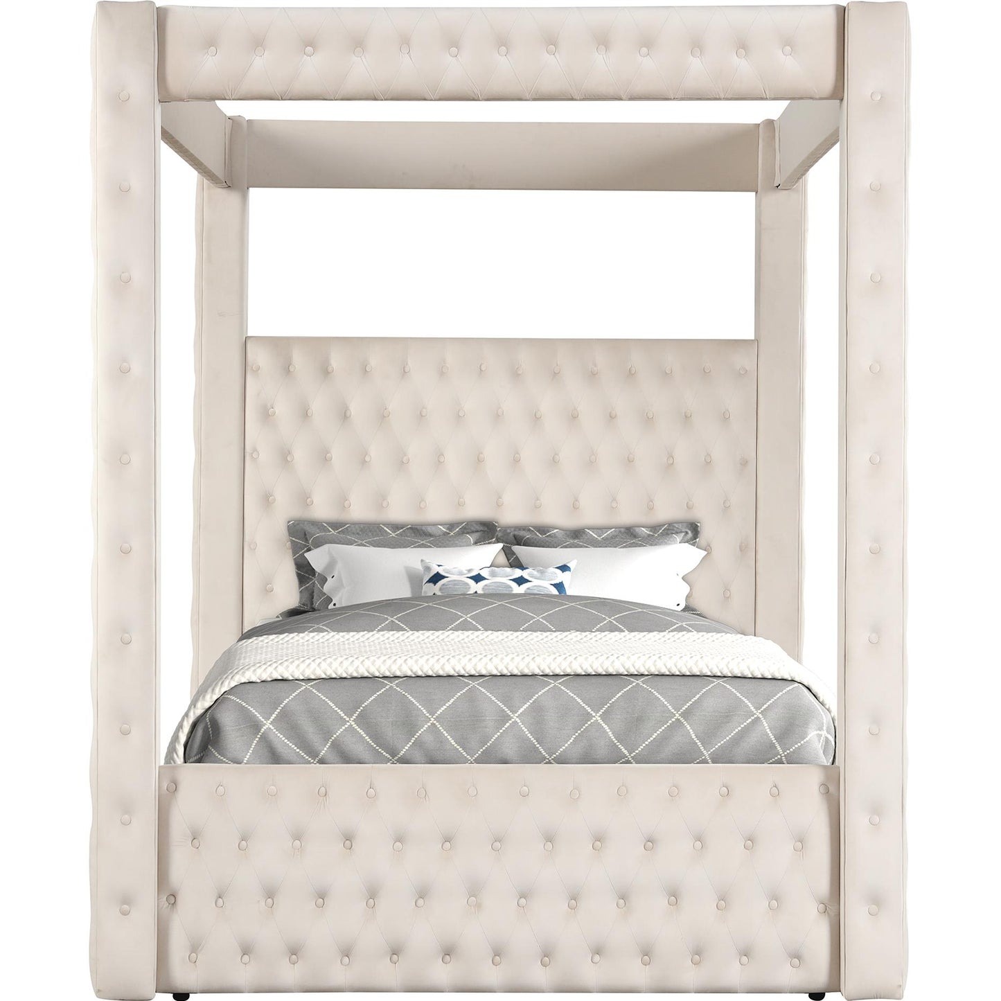 Crown Mark Annabelle 5114IV-Q Queen Canopy Bed - Ivy IMAGE 3