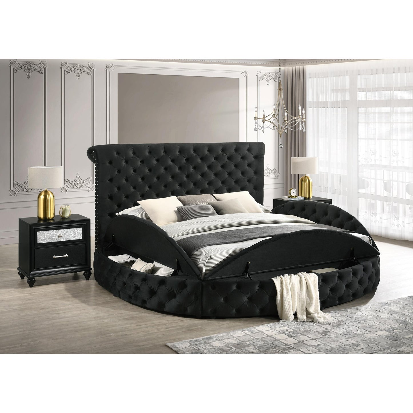 Crown Mark Brigitte 5202BK-Q Queen Bed - Black IMAGE 5