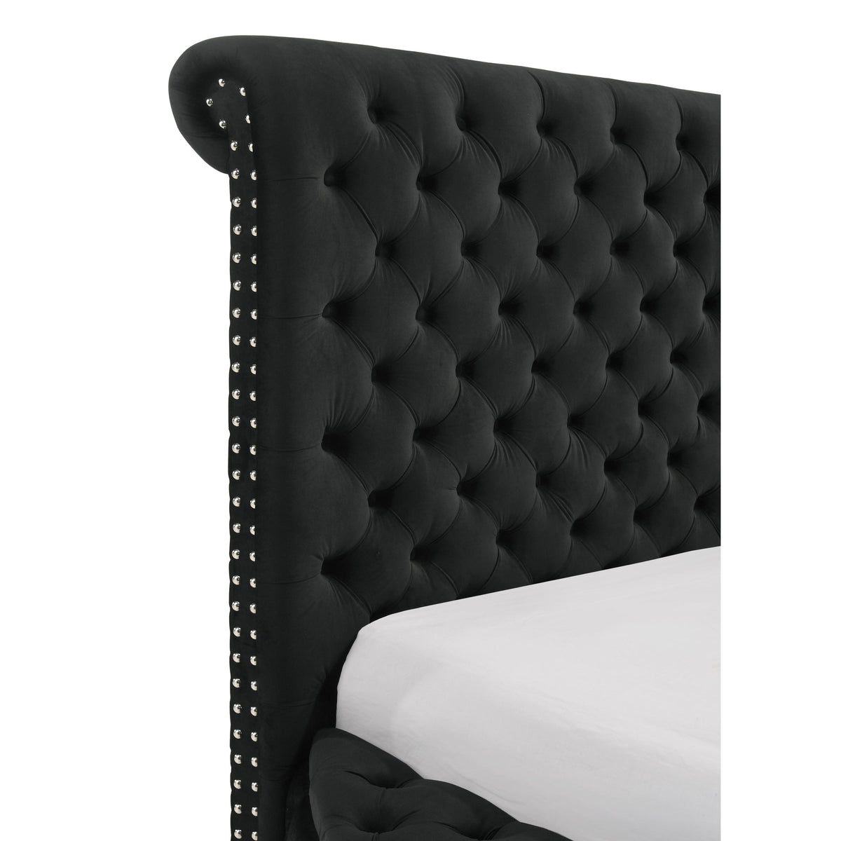 Crown Mark Brigitte 5202BK-Q Queen Bed - Black IMAGE 6