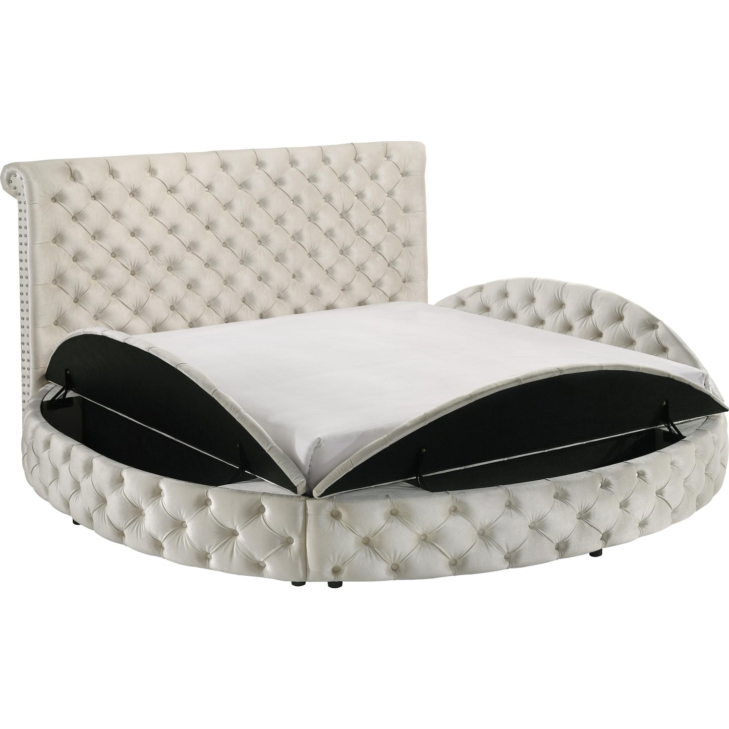 Crown Mark Brigitte 5202IV-Q Queen Bed - Ivory IMAGE 2